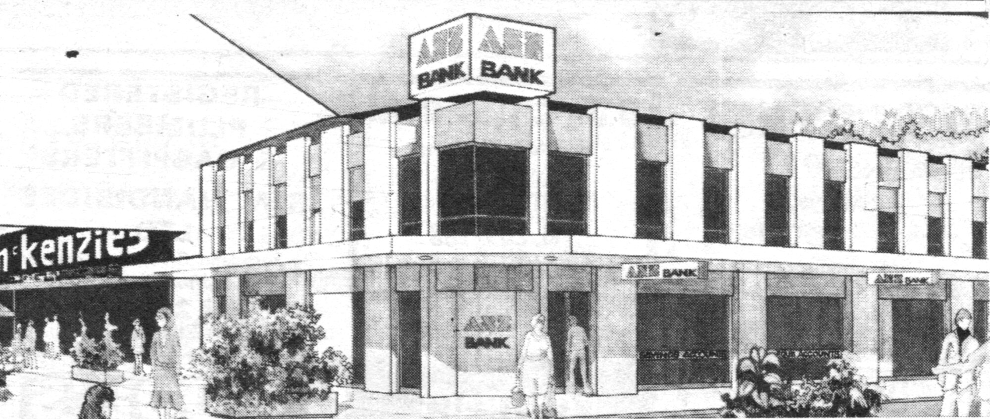 ANZ Bank; new premises; architect's drawing