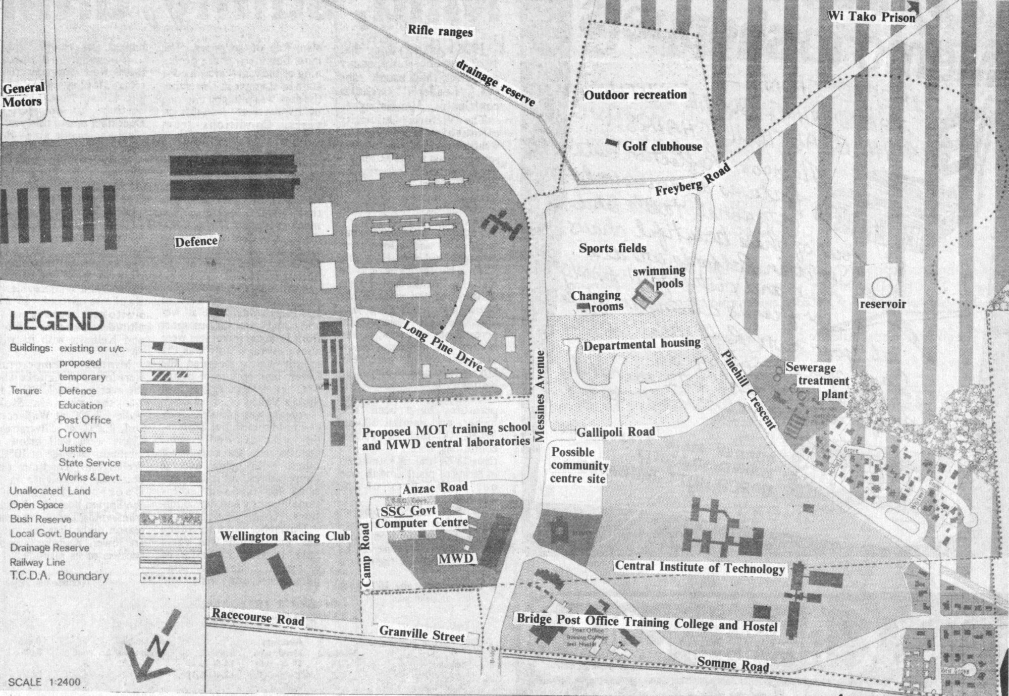 Trentham Camp area map, 1979