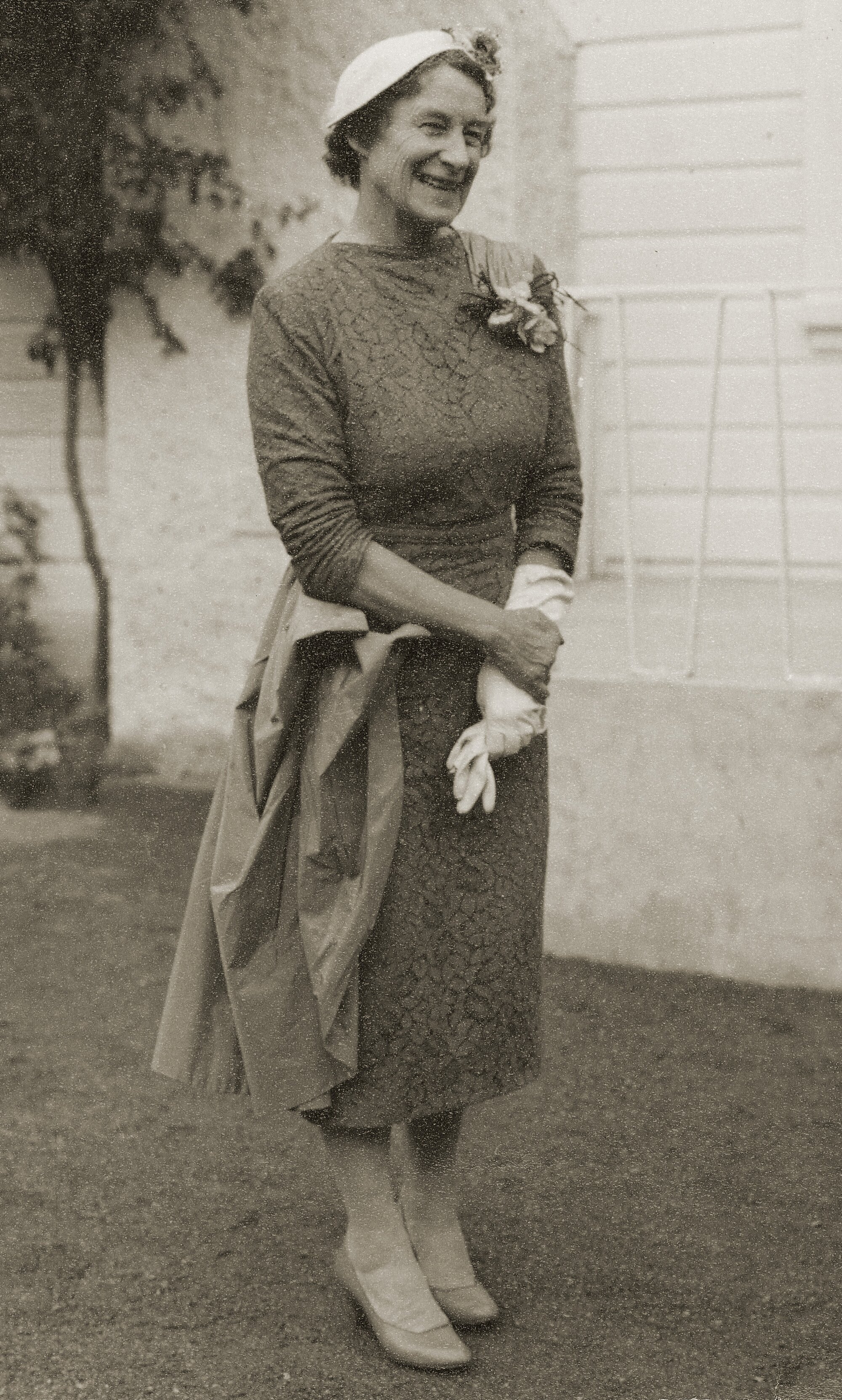 Mrs Elsie Gibbs (Mrs T N Gibbs) mother of Colin. First Plunket nurse in Upper Hutt c1924/1927. [P1-69-860]