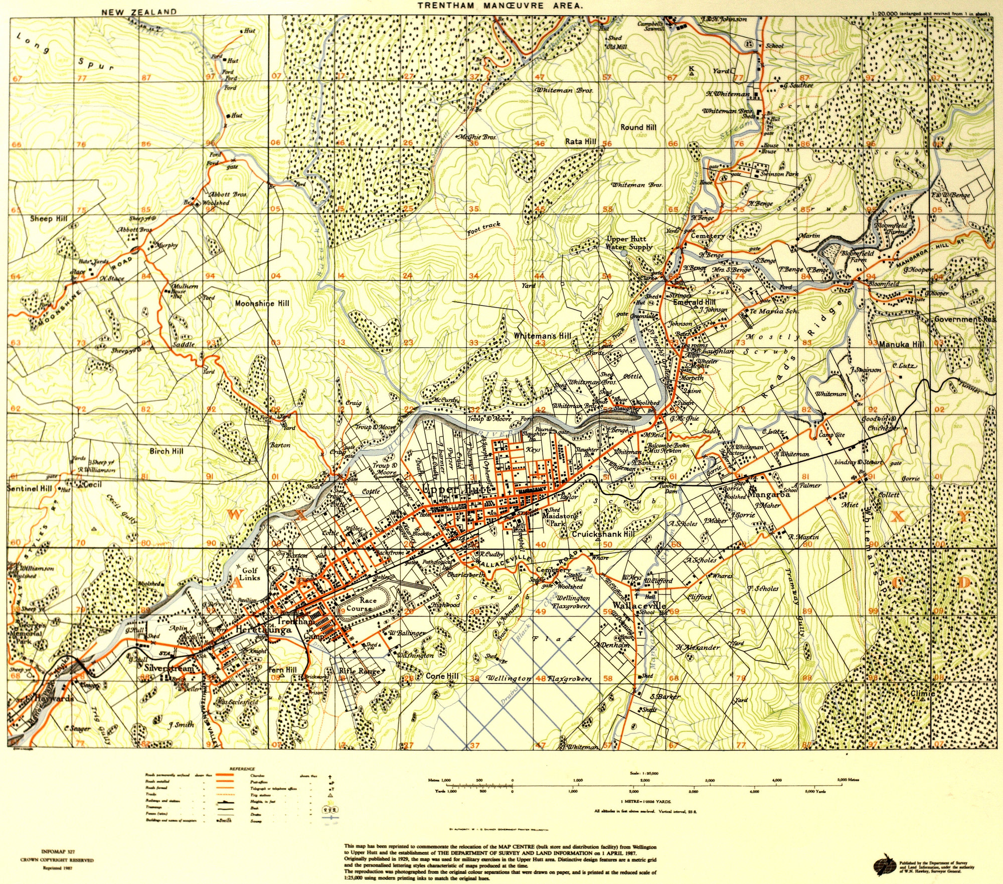 Trentham Manoeuvre Map; 1929