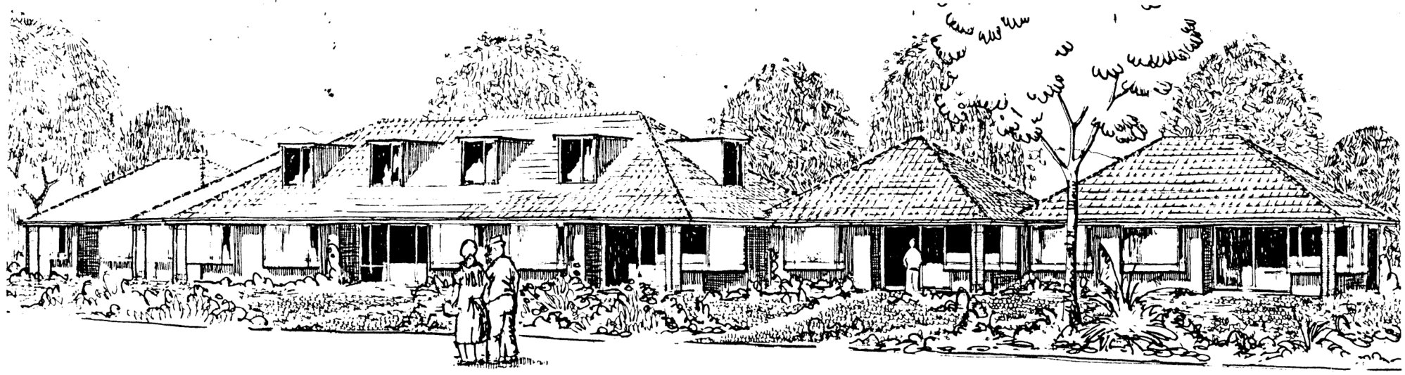 Maoribank; proposed lifecare village; architect's drawing of units.