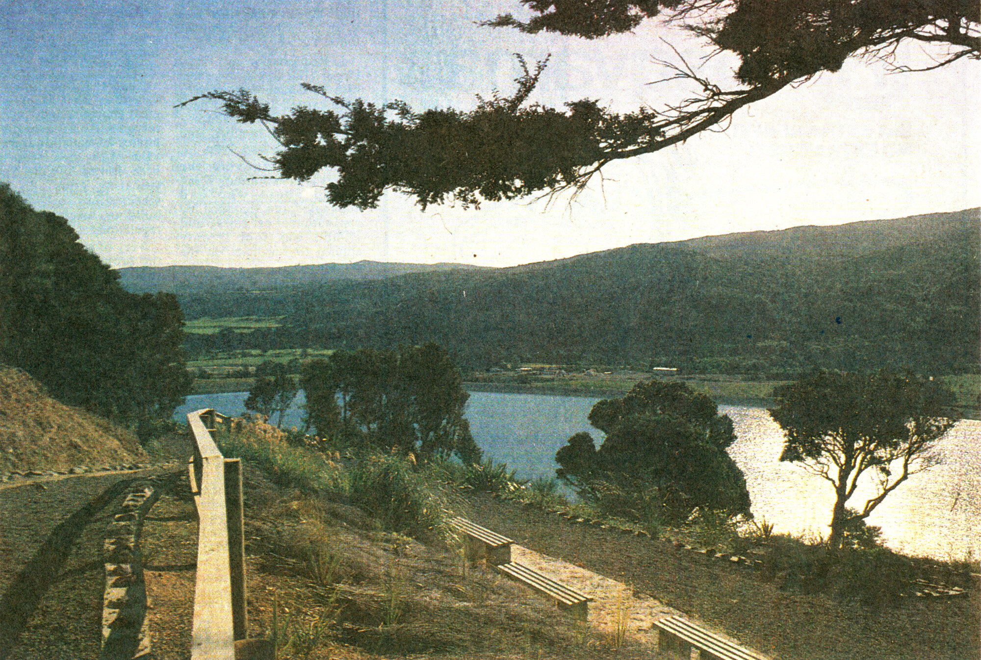 State Highway 2; lookout over Te Marua reservoirs (Macaskill Lakes)
