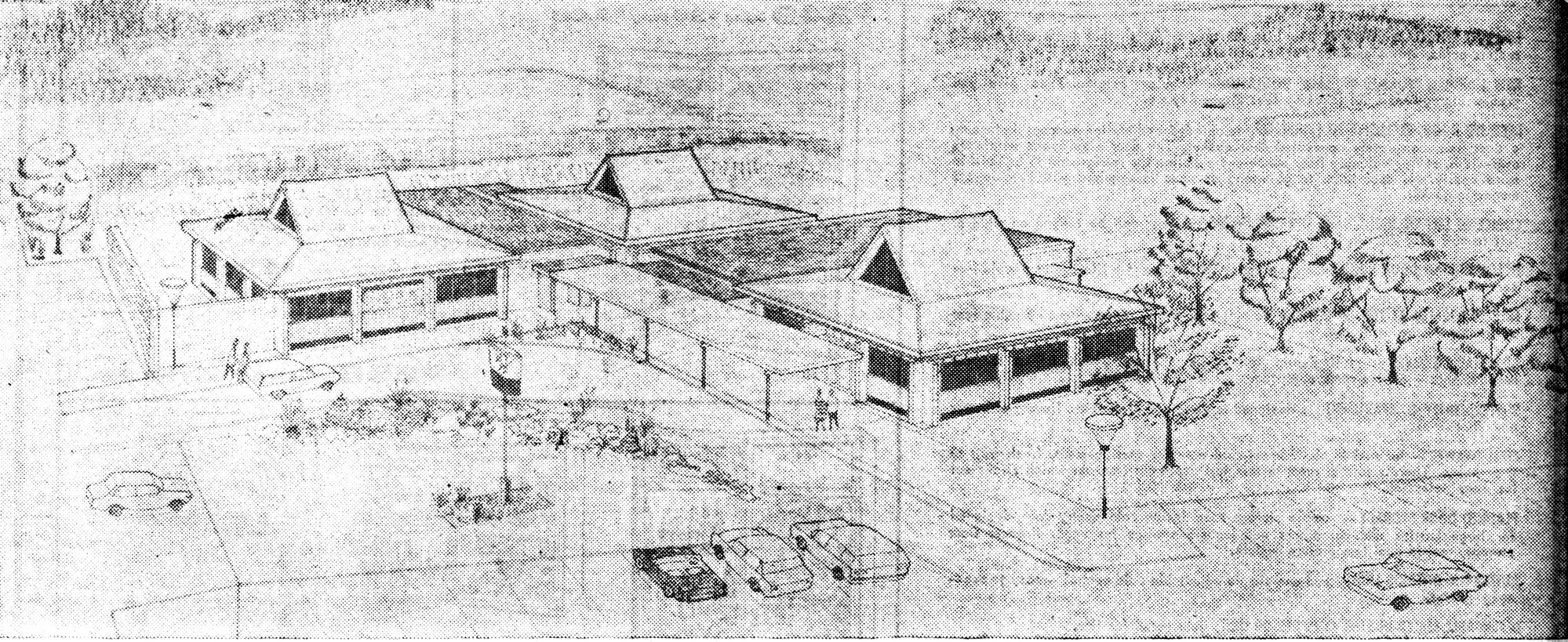 Rimutaka tavern; architect's drawing of building proposal by opponents of trust ownership.