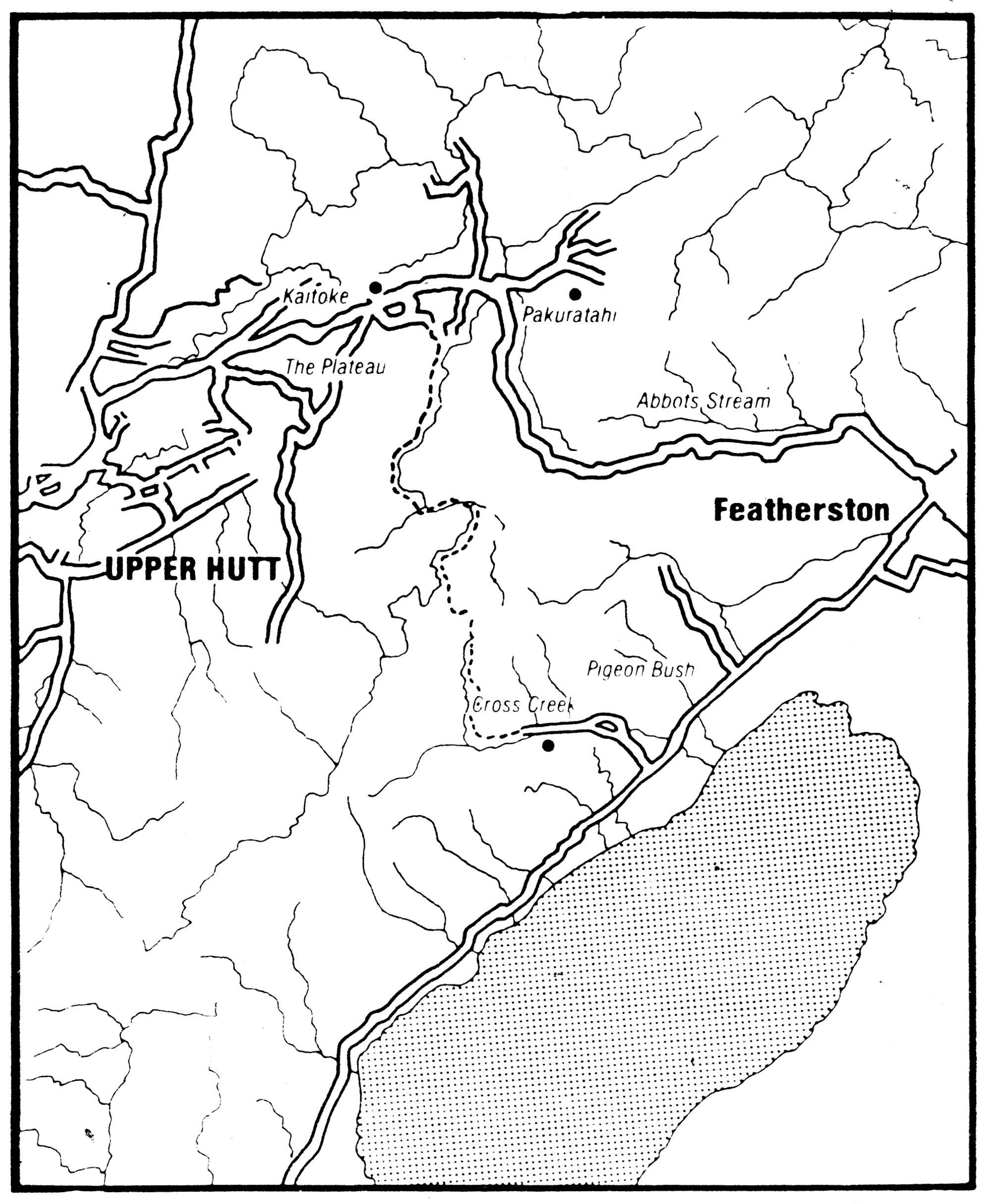 Rimutaka Incline walkway and surrounding area; map.