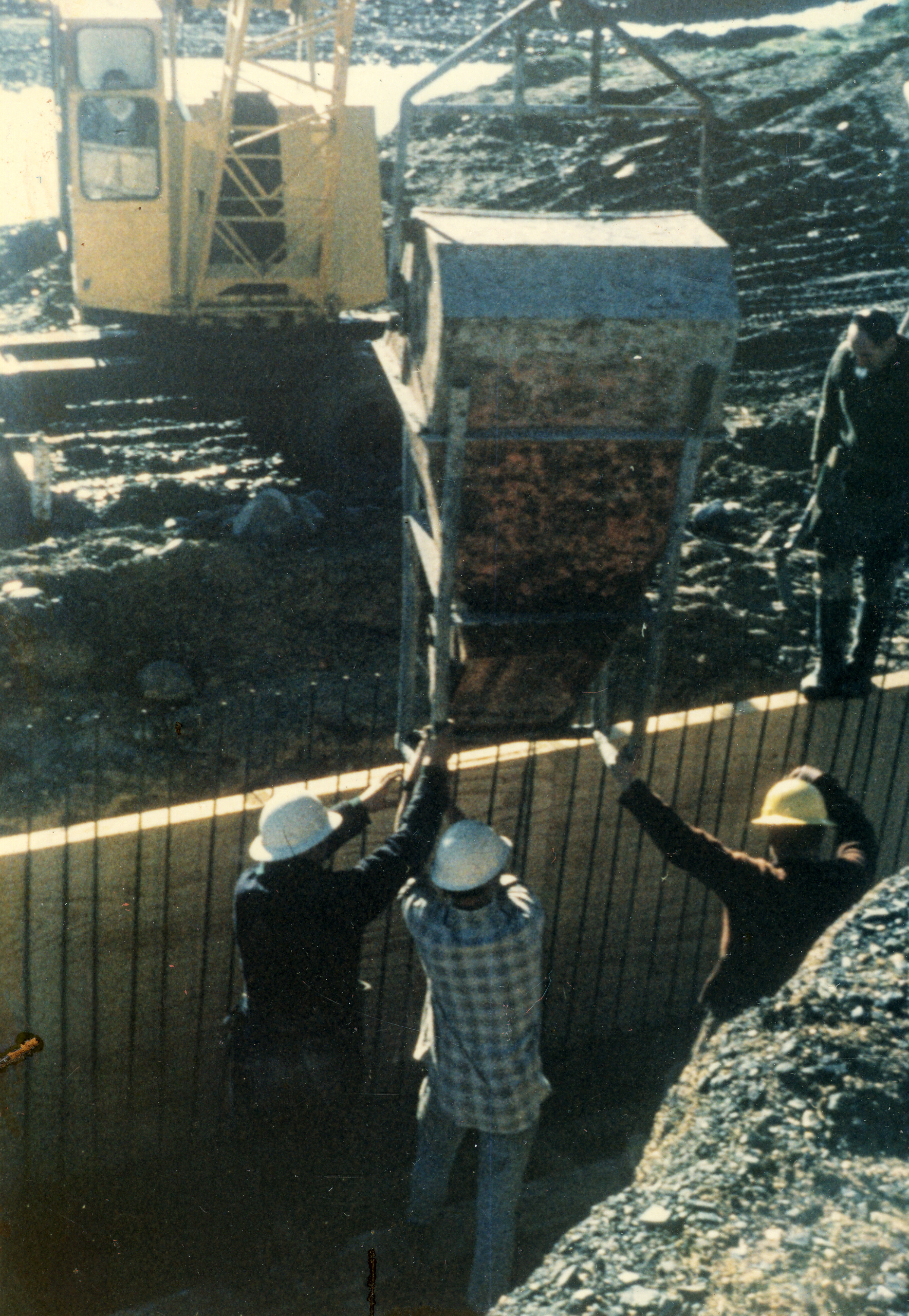 Totara Park bridge 11; abutment; pouring concrete.