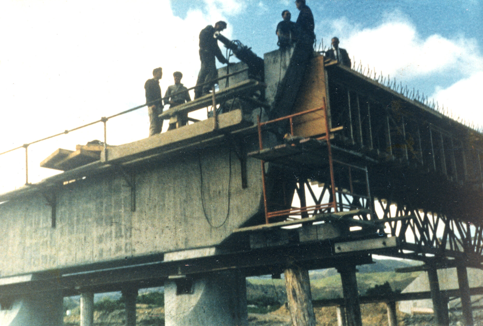 Totara Park bridge 10; first deck beam complete.