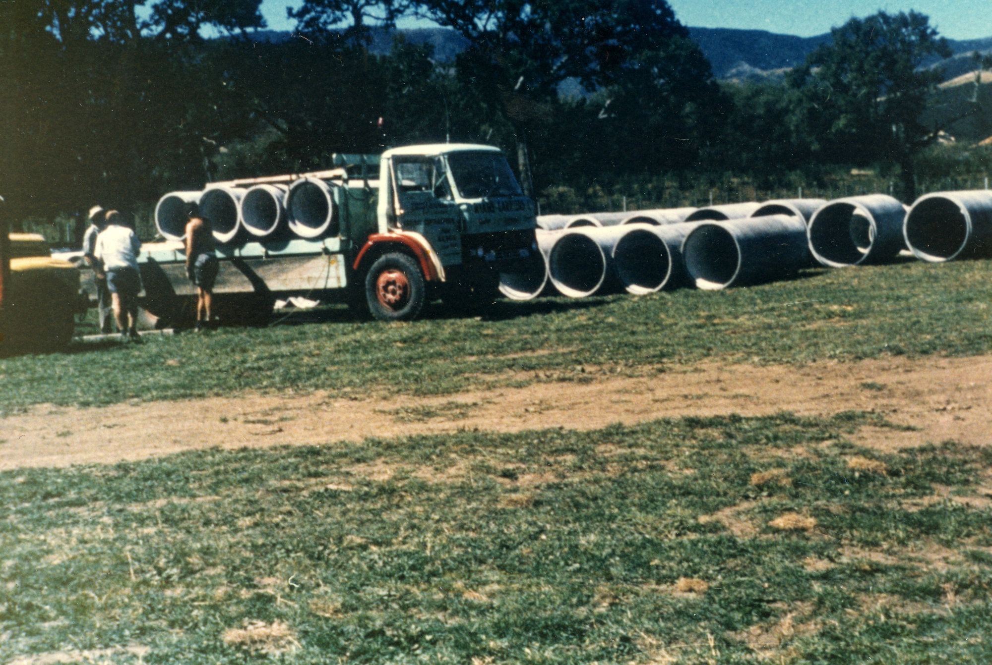 Totara Park; concrete pipes in readiness.