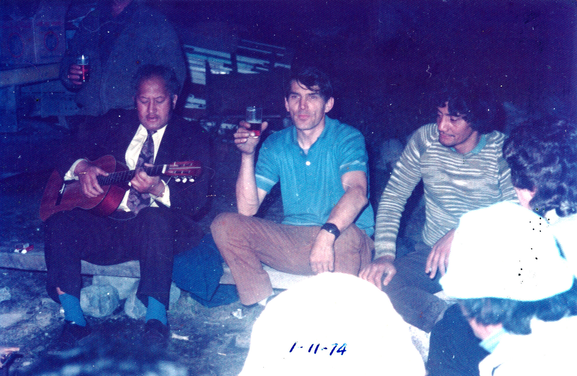 Ōrongomai marae site, November 1974; socialising