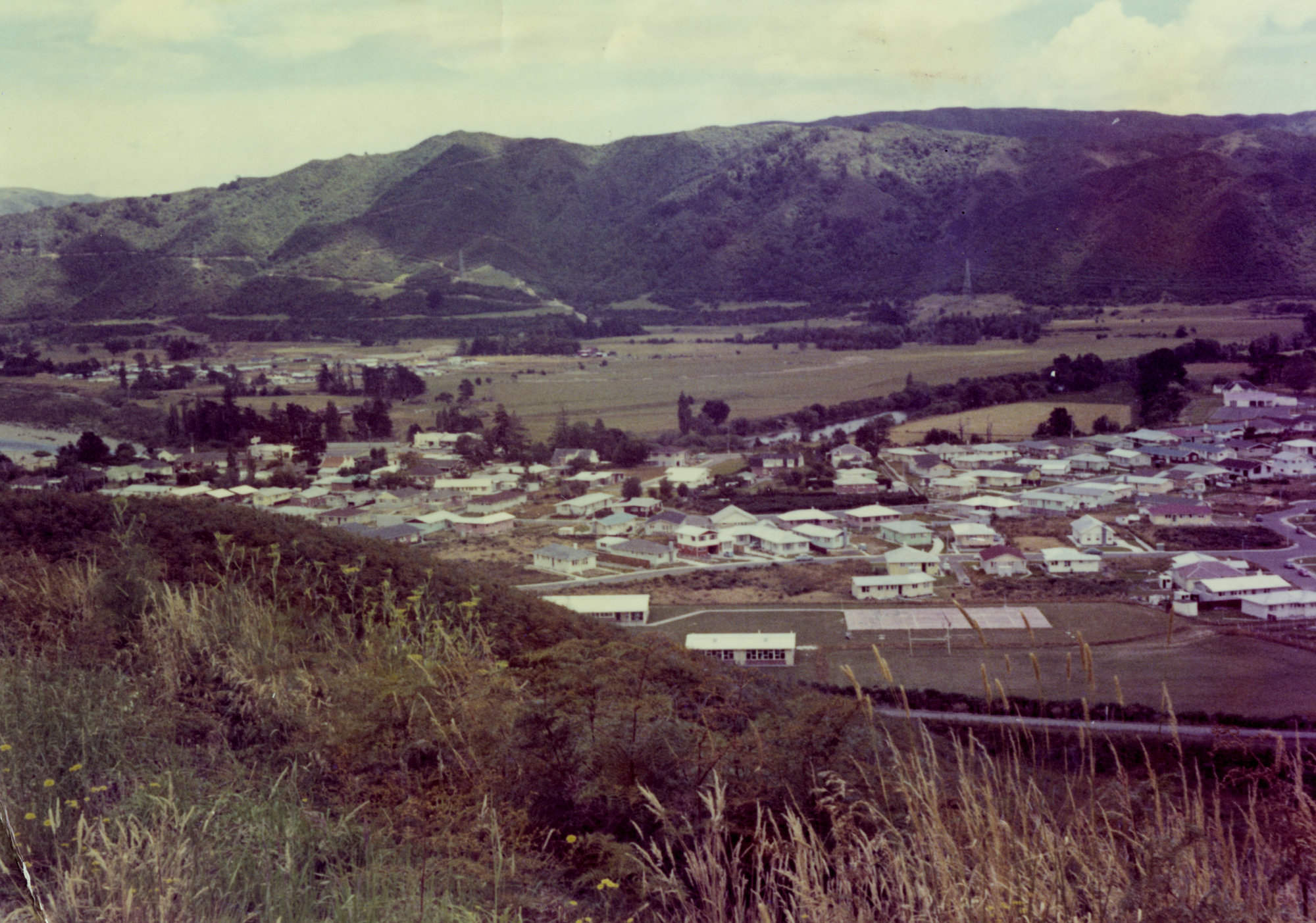 Maoribank from Mangaroa Hill 1971 (1); looking north-west
