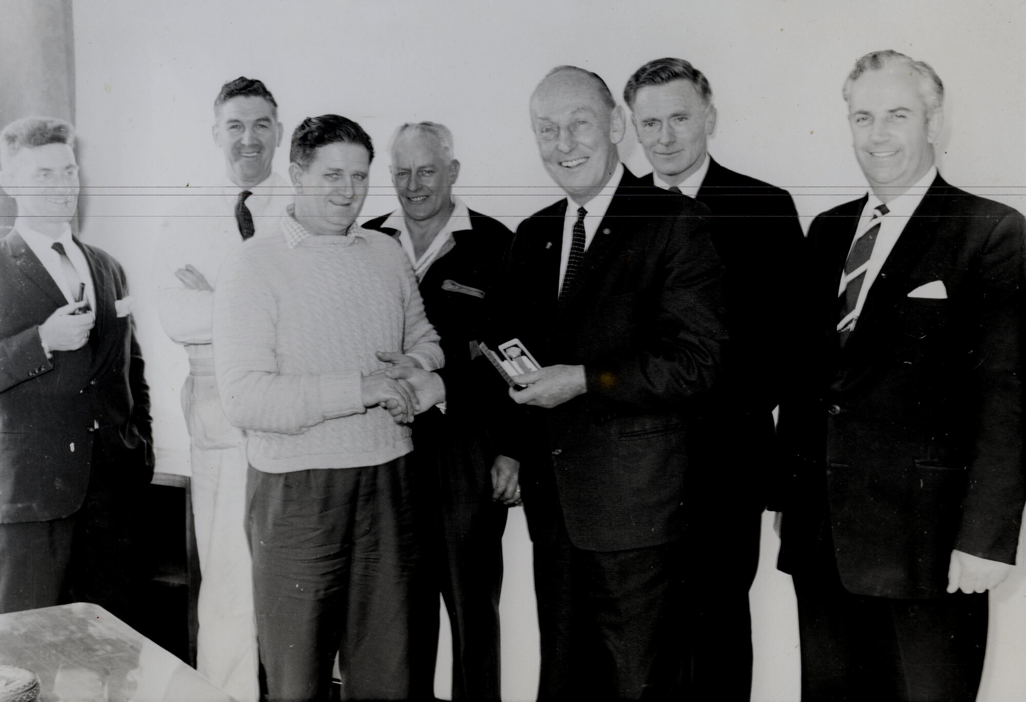 Dunlop group; 25-year presentation to John Corrigan.