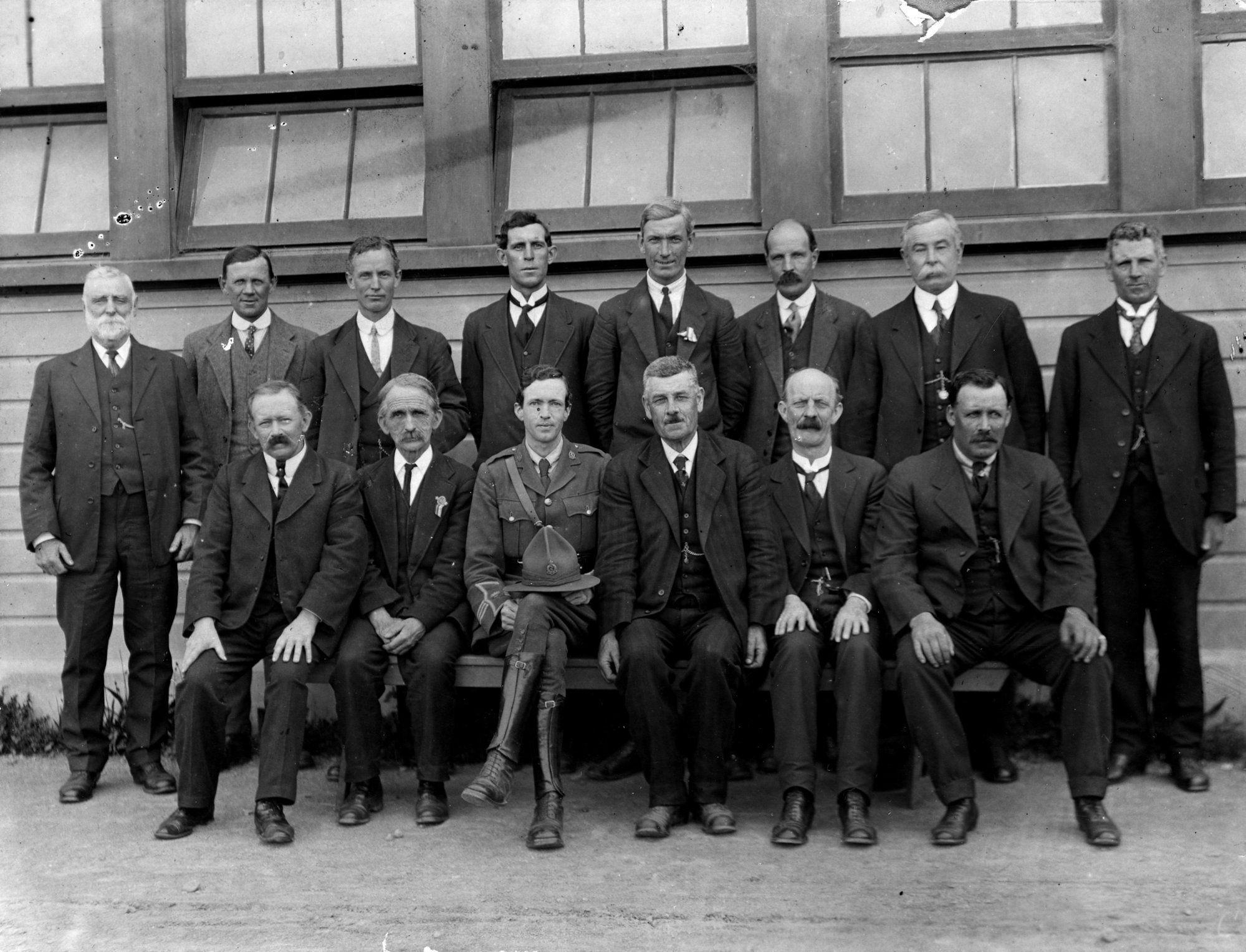 Epidemic Committee, 1918, containing many of Upper Hutt's leaders.