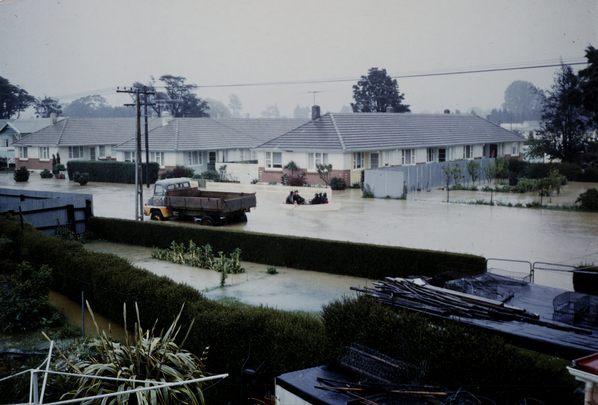 Flooding in Tararua Street, Trentham; 1965