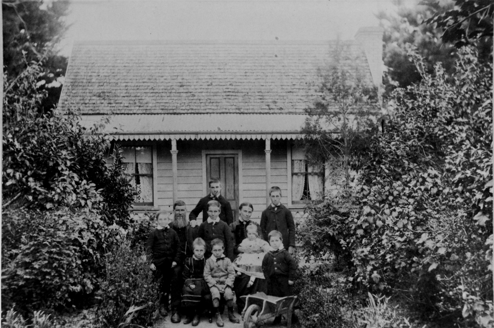 Golder's Cottage with Golder family ca. 1892.