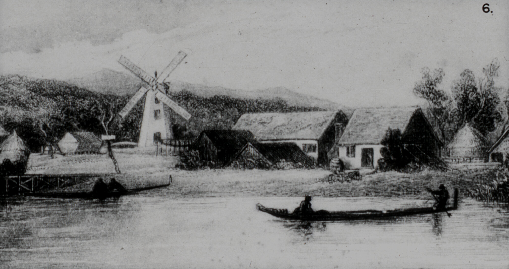 Hutt Valley History  6; Early History 006; Molesworth's mill, built by Pearcey