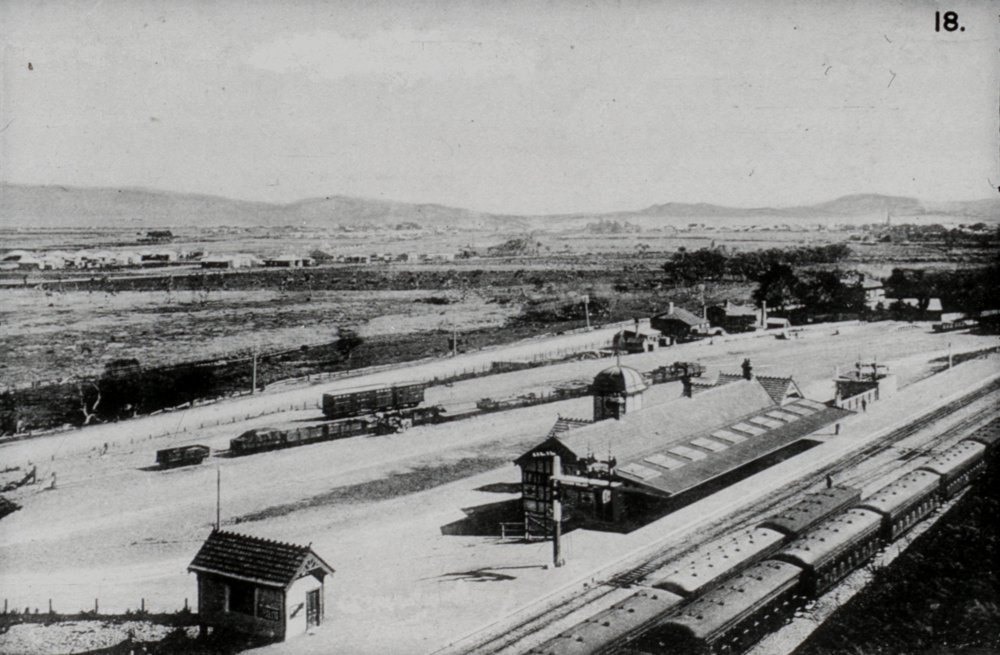 Hutt Valley history 18; Lower Hutt railway station (built 1905); goods yard at rear.