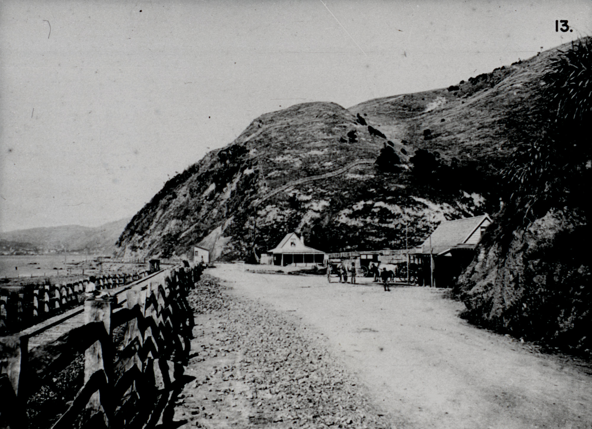 Hutt Valley history 13; railways. Ngahauranga (later Ngauranga) station; 1882.