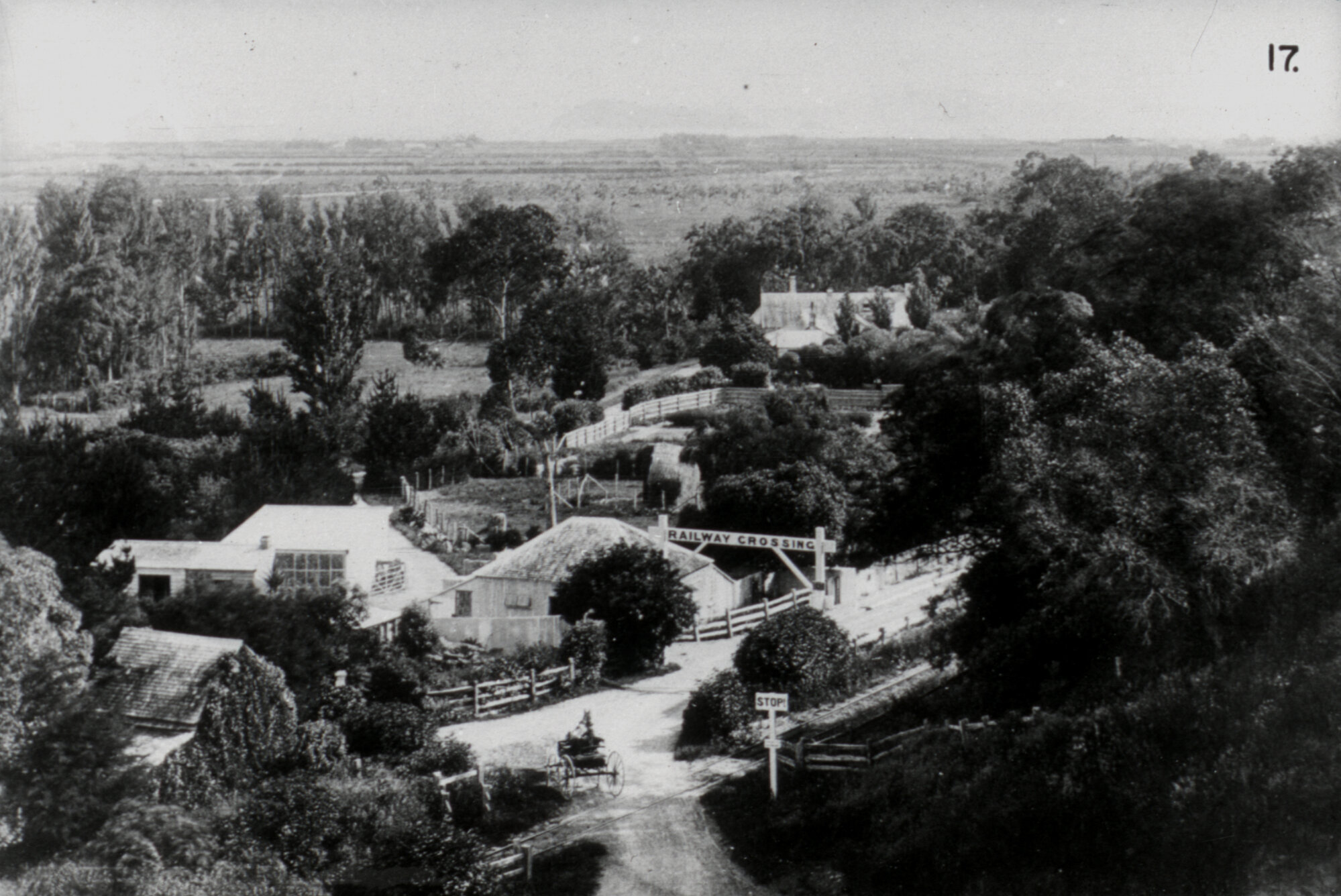 Hutt Valley history 17;  railways. Wellington-Masterton railway; Normandale Road railway crossing, Lower Hutt.