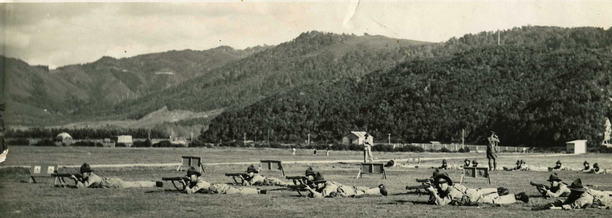 E. G. Taylor on the firing range, 1937