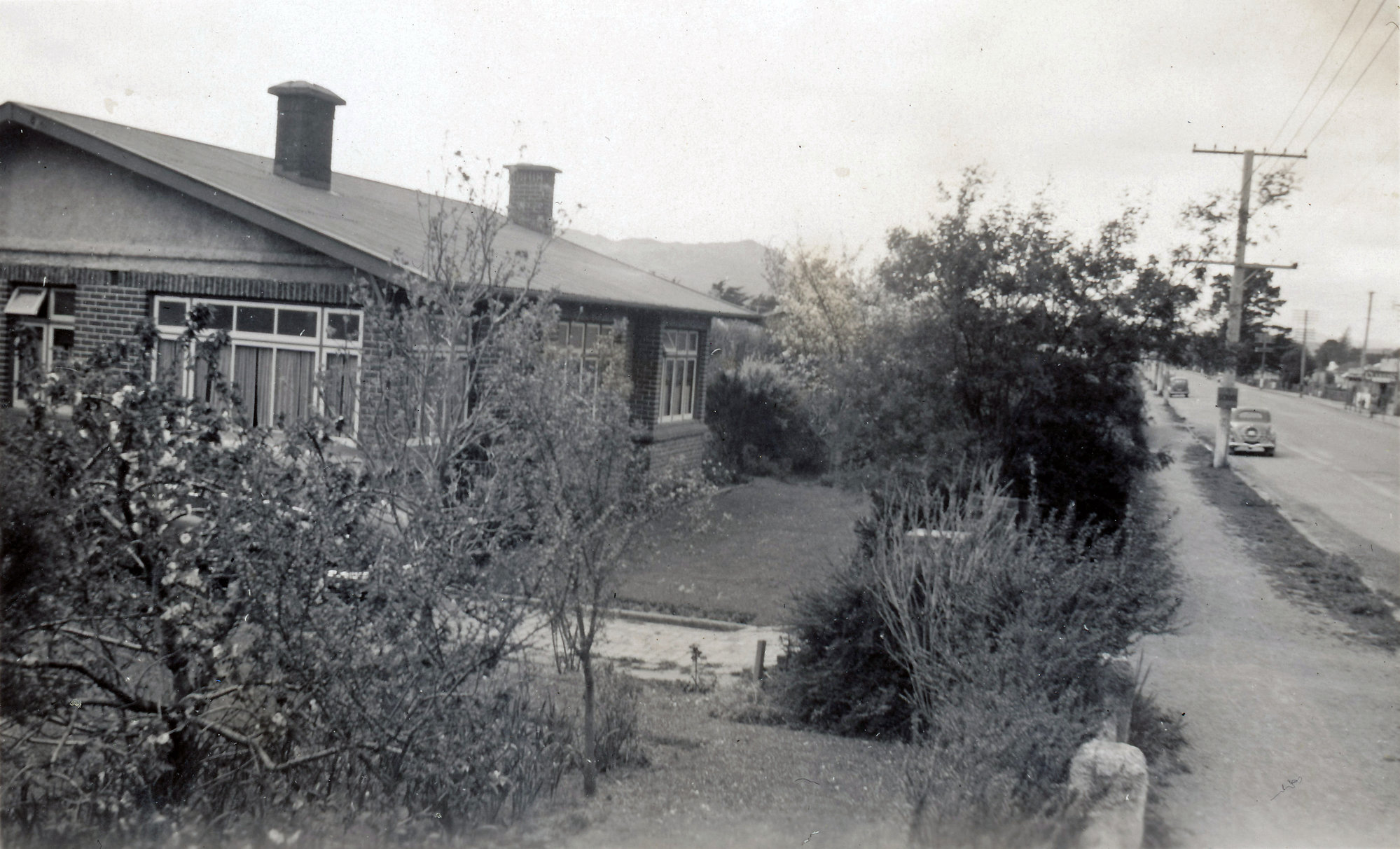 The Smiths' home, looking north