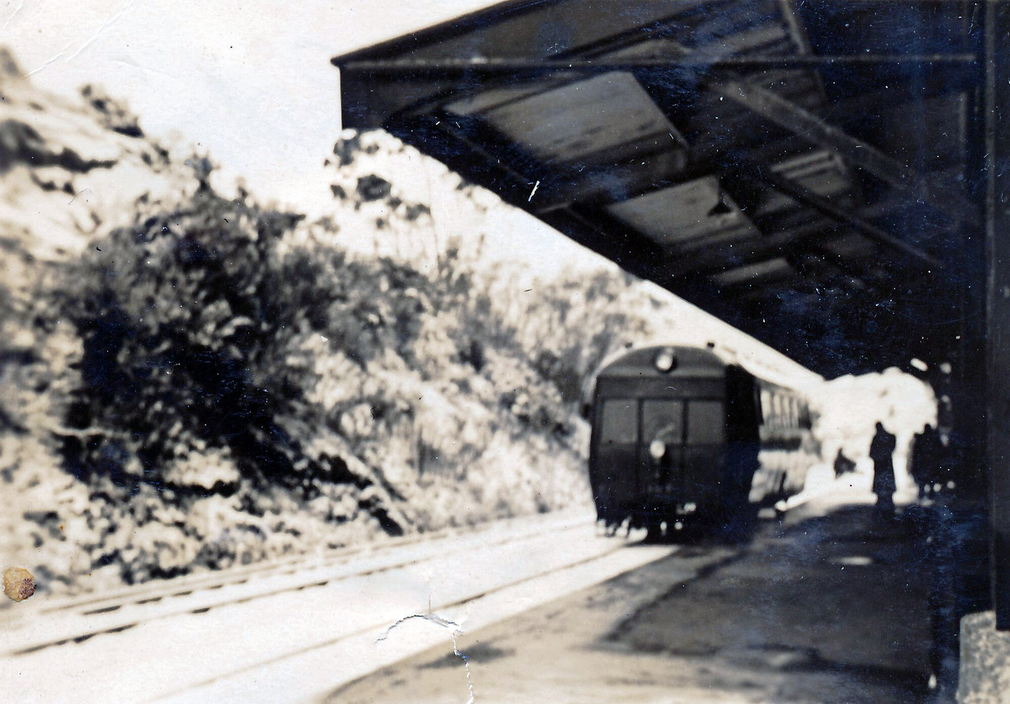 Railcar stops at Kaitoke for refreshments