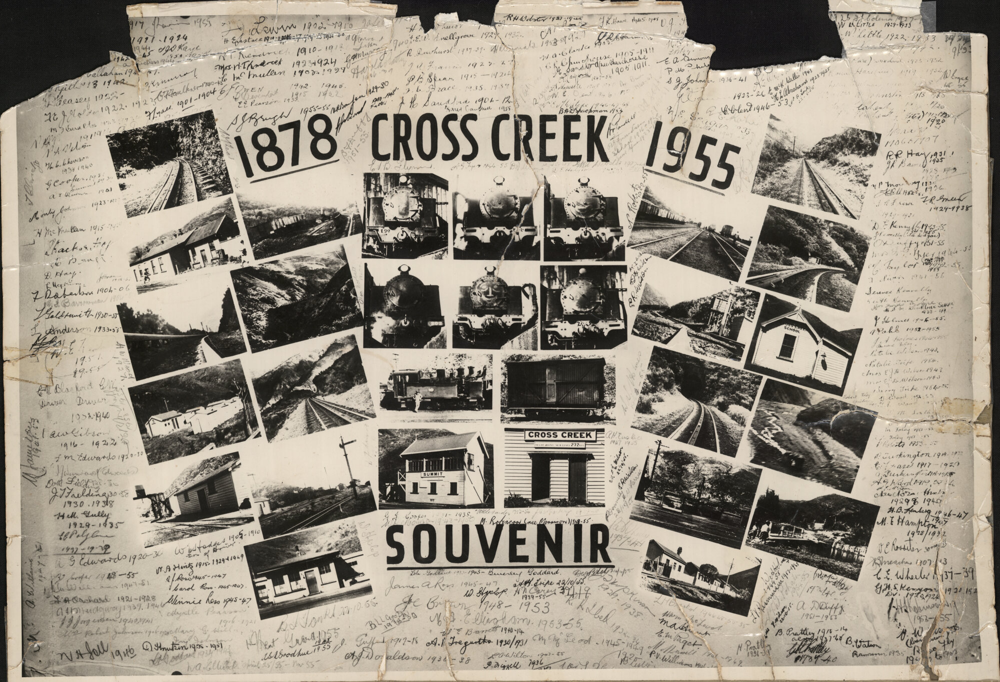 Souvenir montage of Rimutaka Incline photos