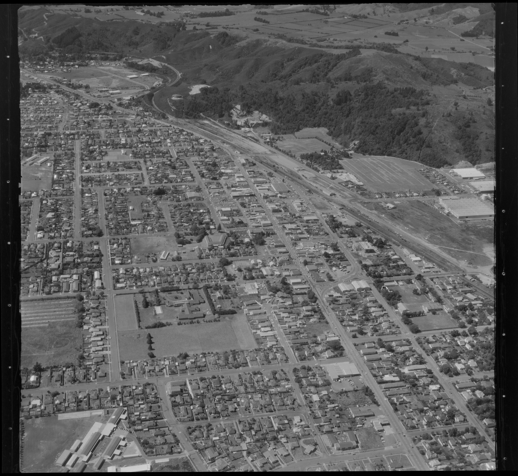 Upper Hutt from above; 7 March 1969