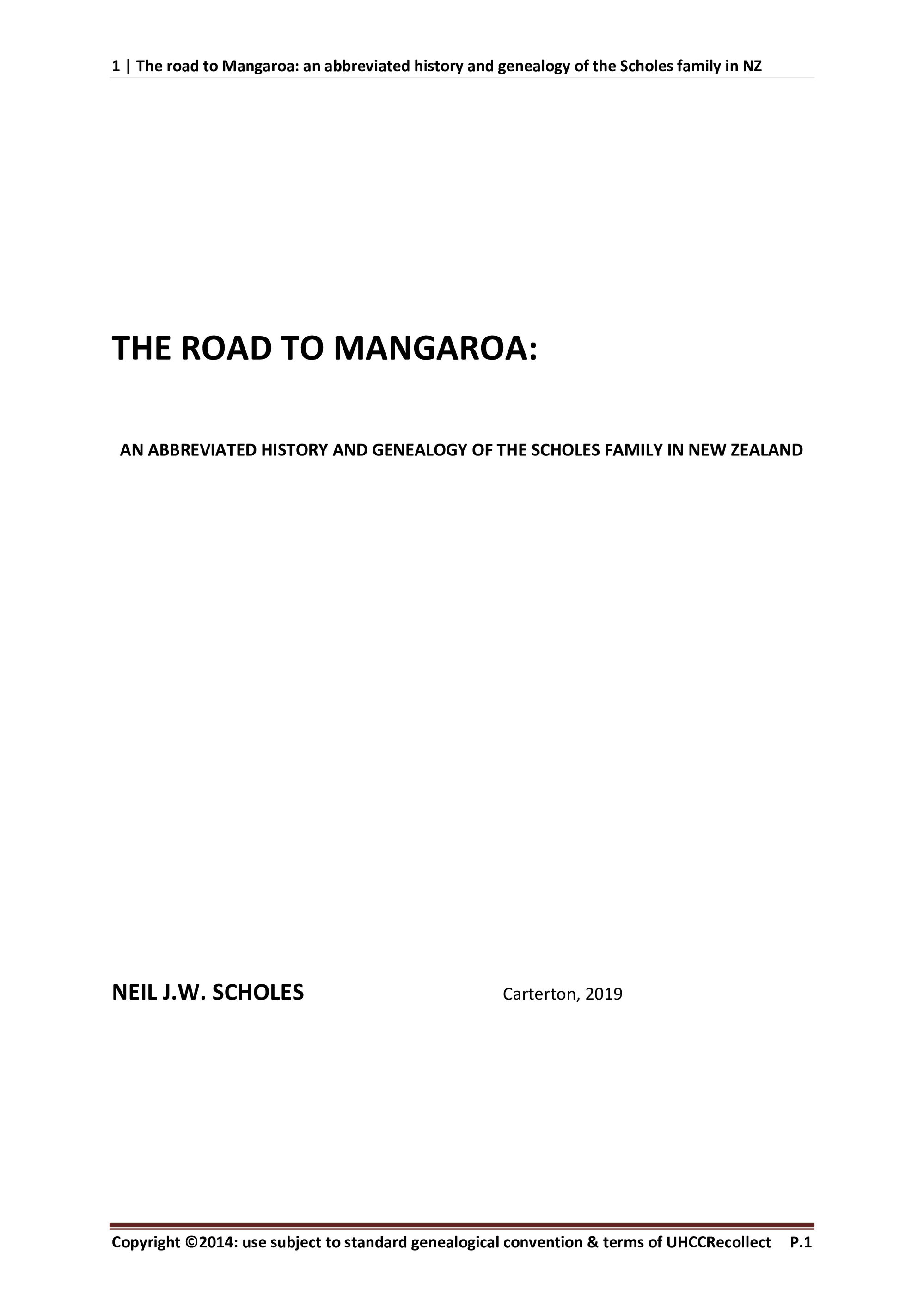 Scholes Family History