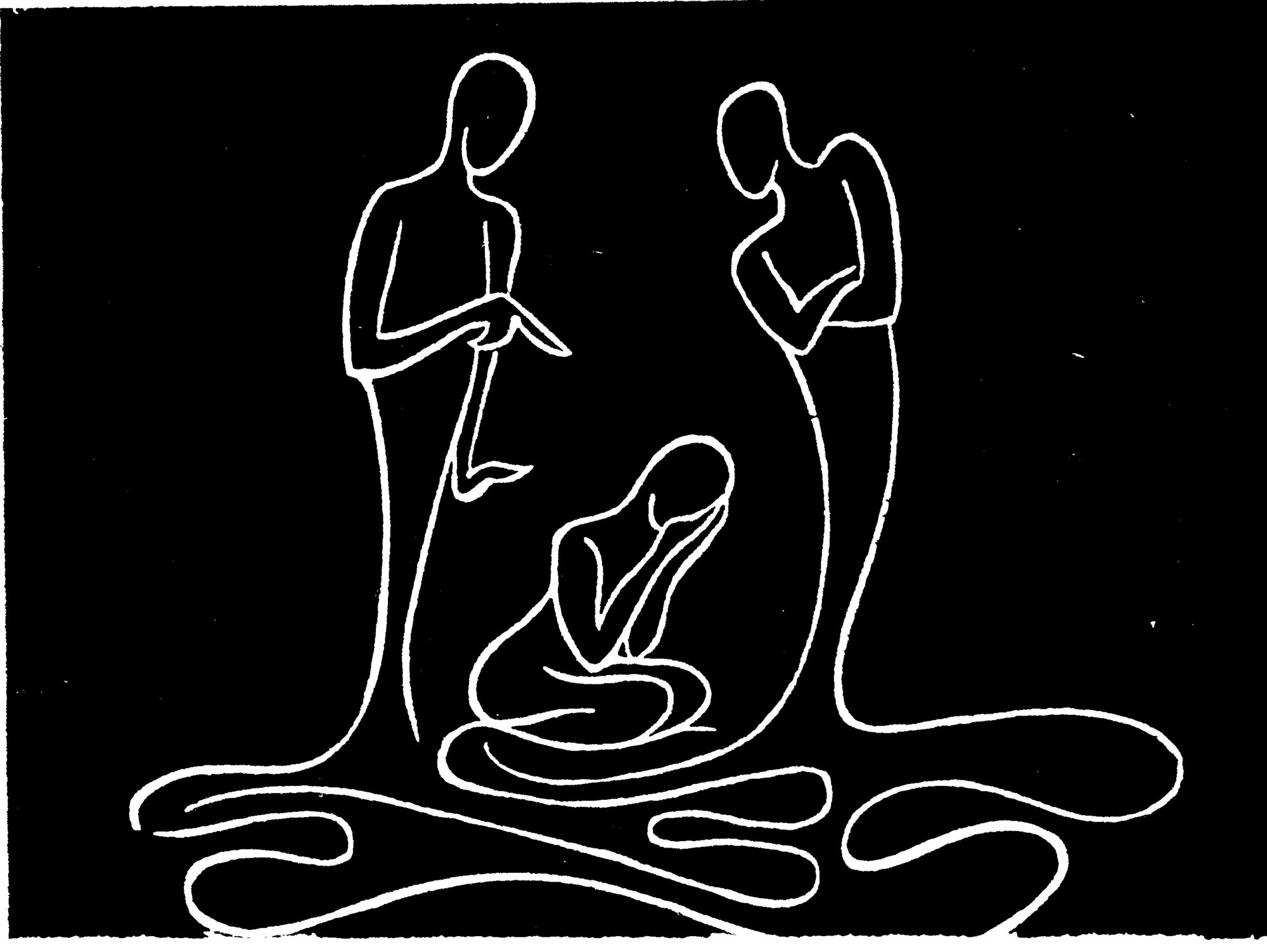 Heretaunga Players; Black Chiffon; advertising illustration