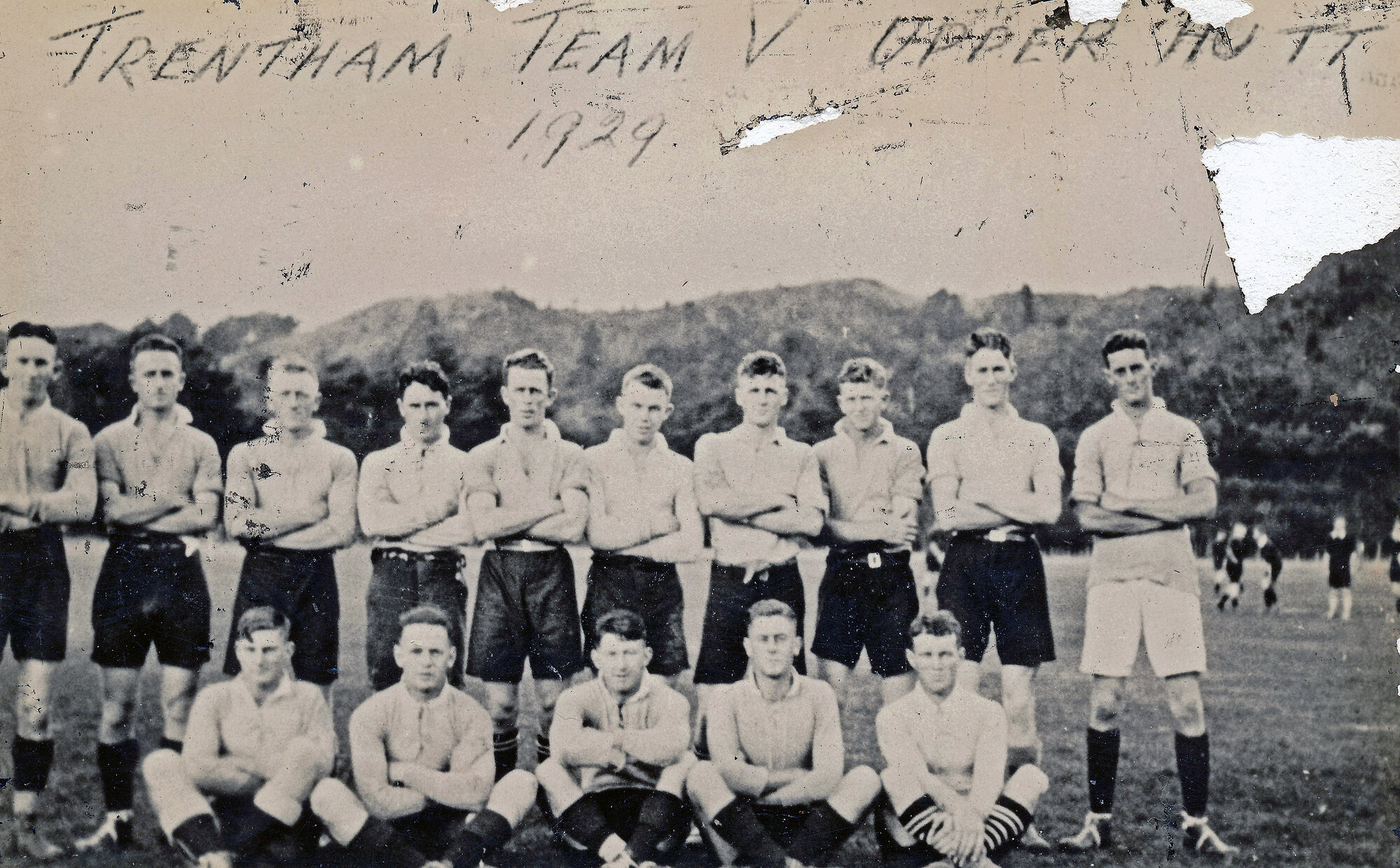 Trentham team vs Upper Hutt; 1929