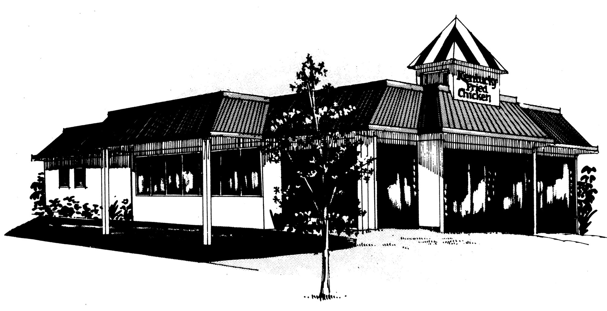 Kentucky Fried  Chicken; refurbished building