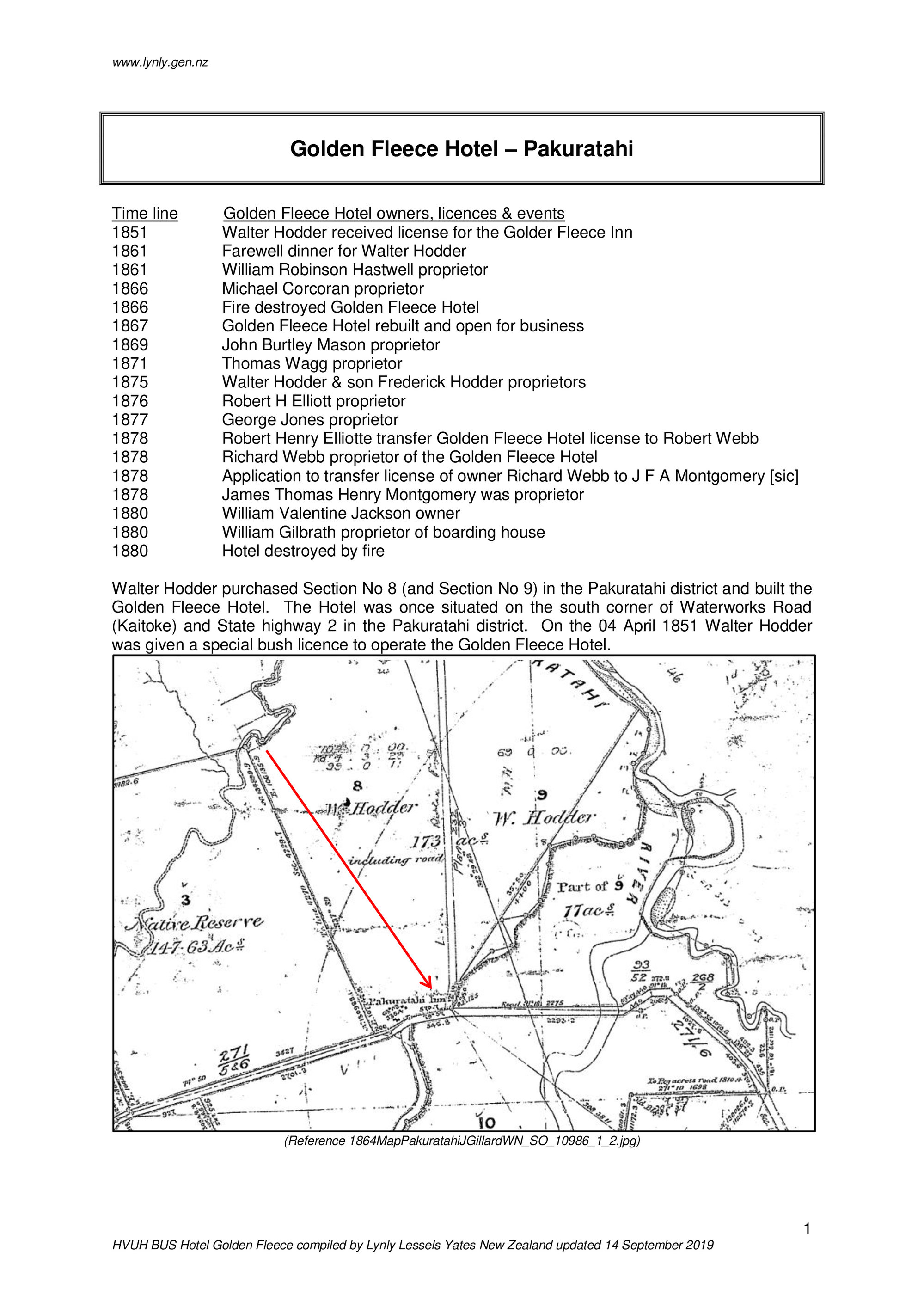 Historical Hotels of Upper Hutt; Golden Fleece Hotel