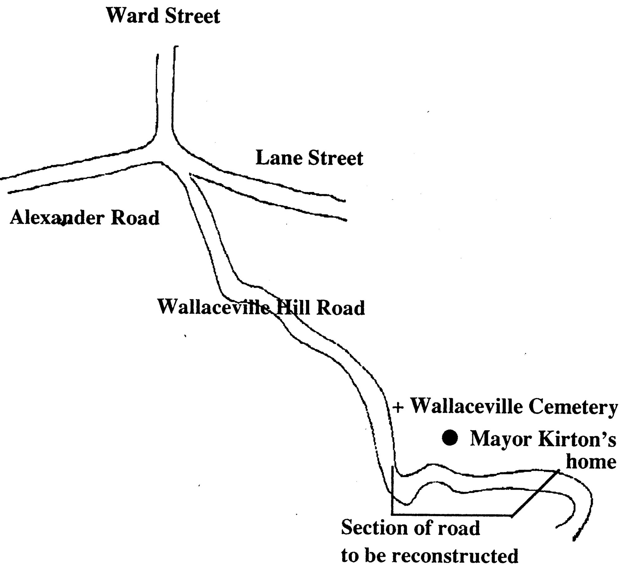 Wallaceville Hill Road improvement; mayor's home affected