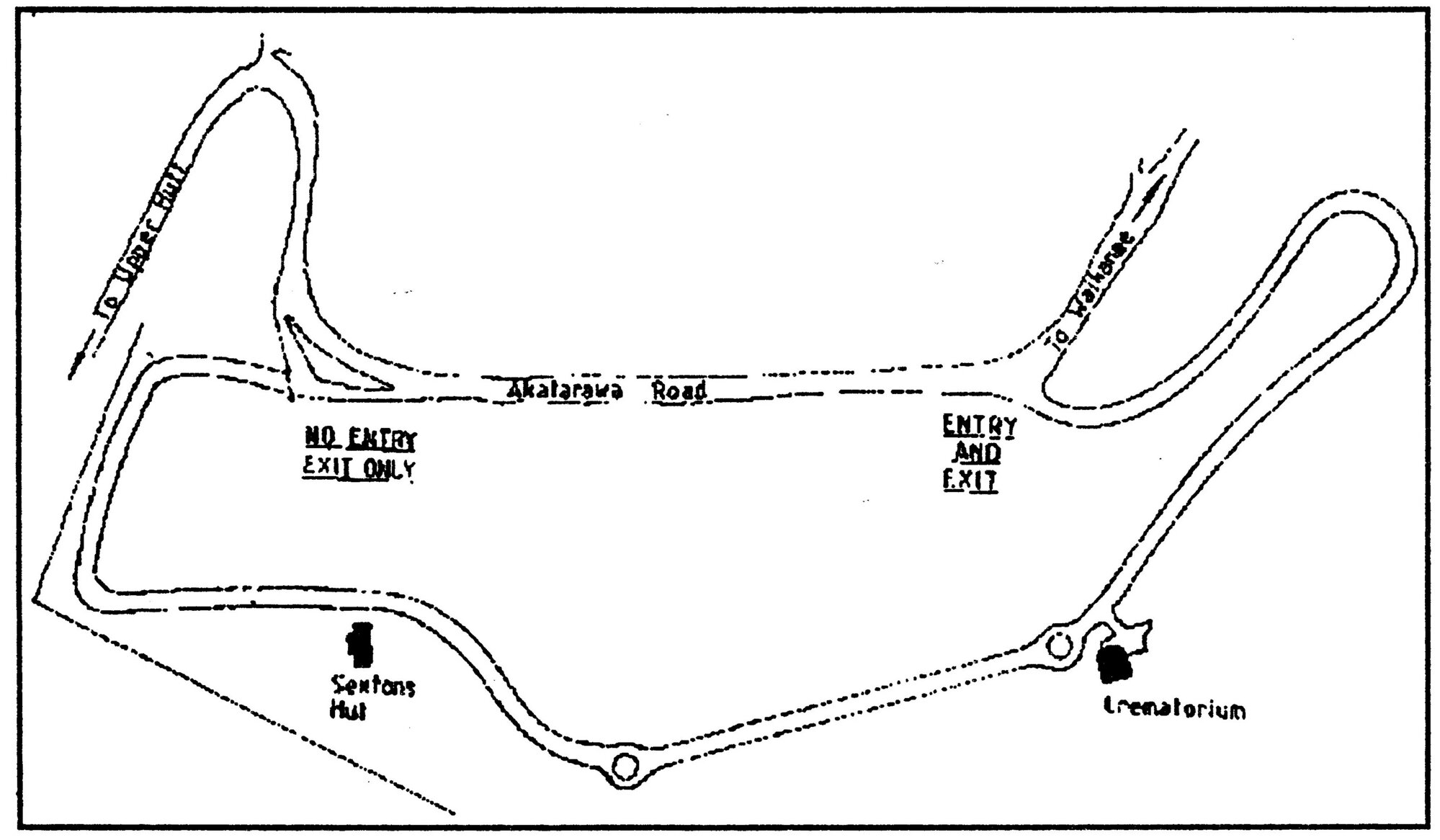 Akatarawa Cemetery; overall plan, with new access road