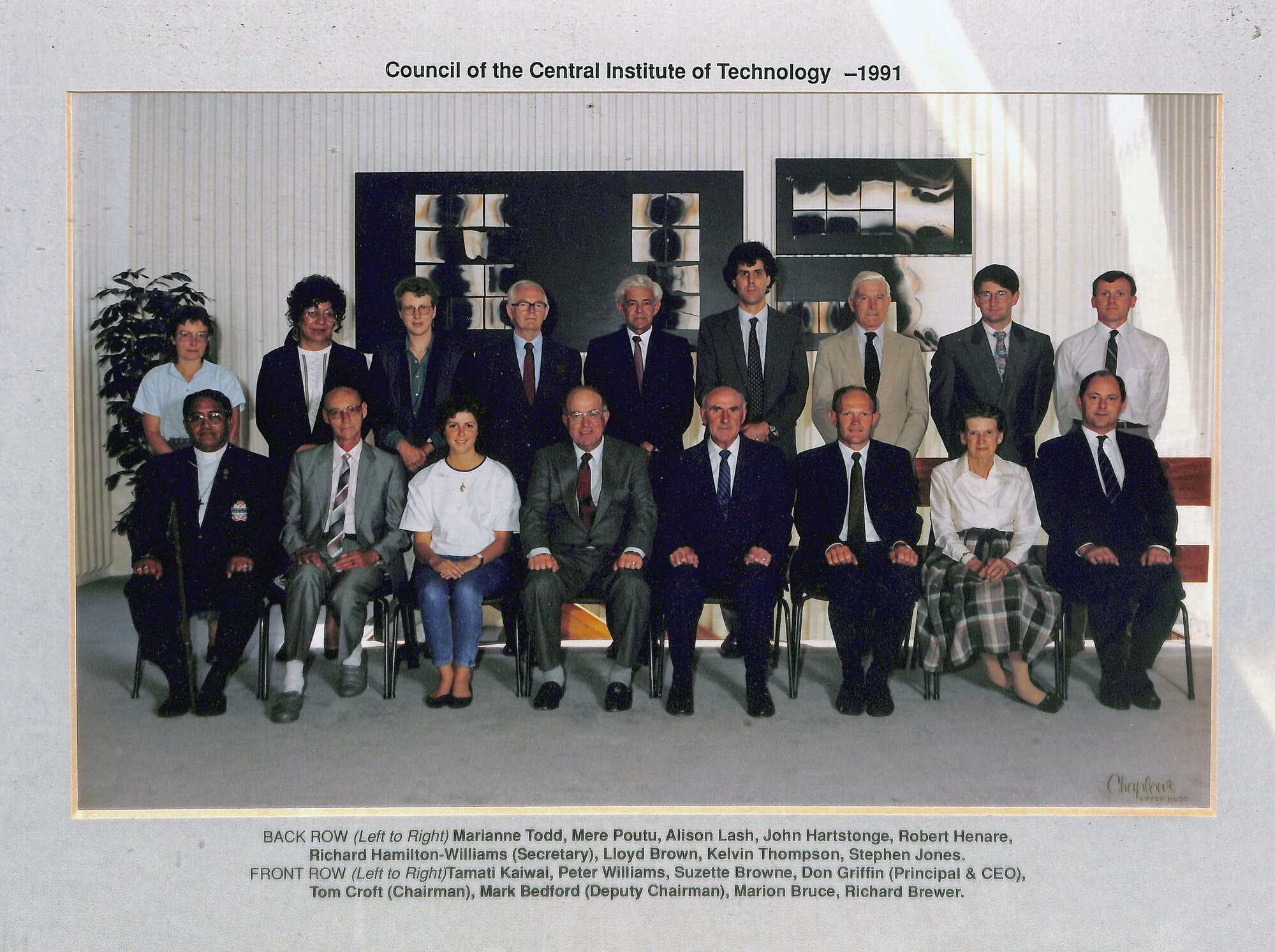 CIT Council of Central Institute of Technology; 1991