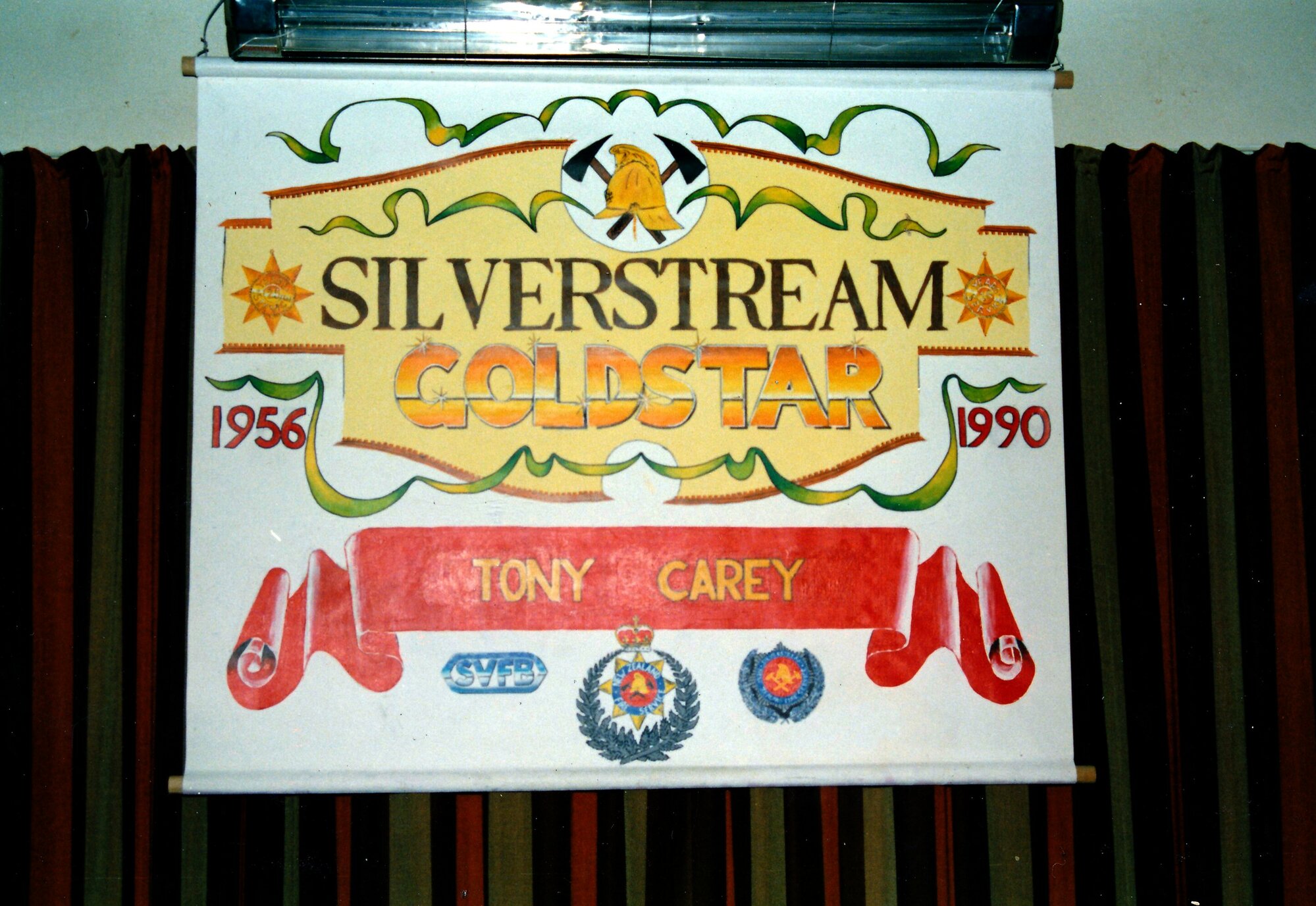 Silverstream Volunteer Fire Brigade; awards; 1989; Gold Star ; Tony Carey's banner