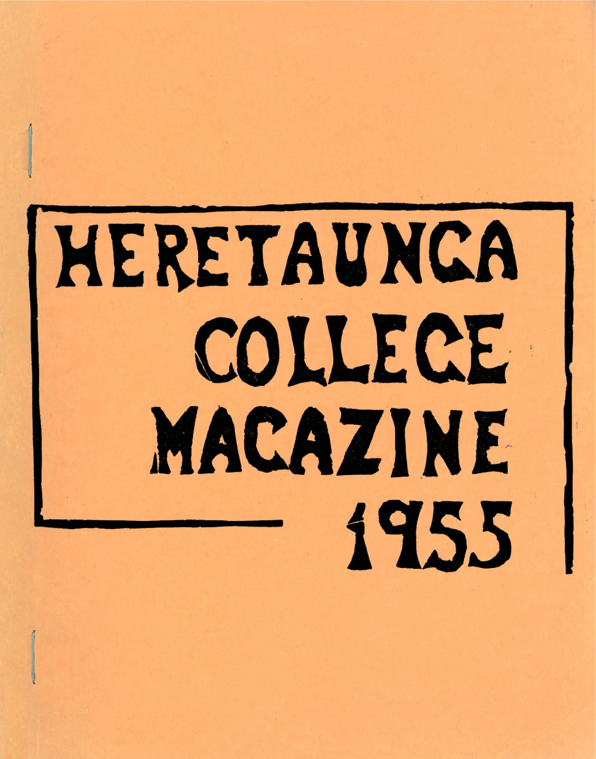 Heretaunga College Panui school magazine, 1955