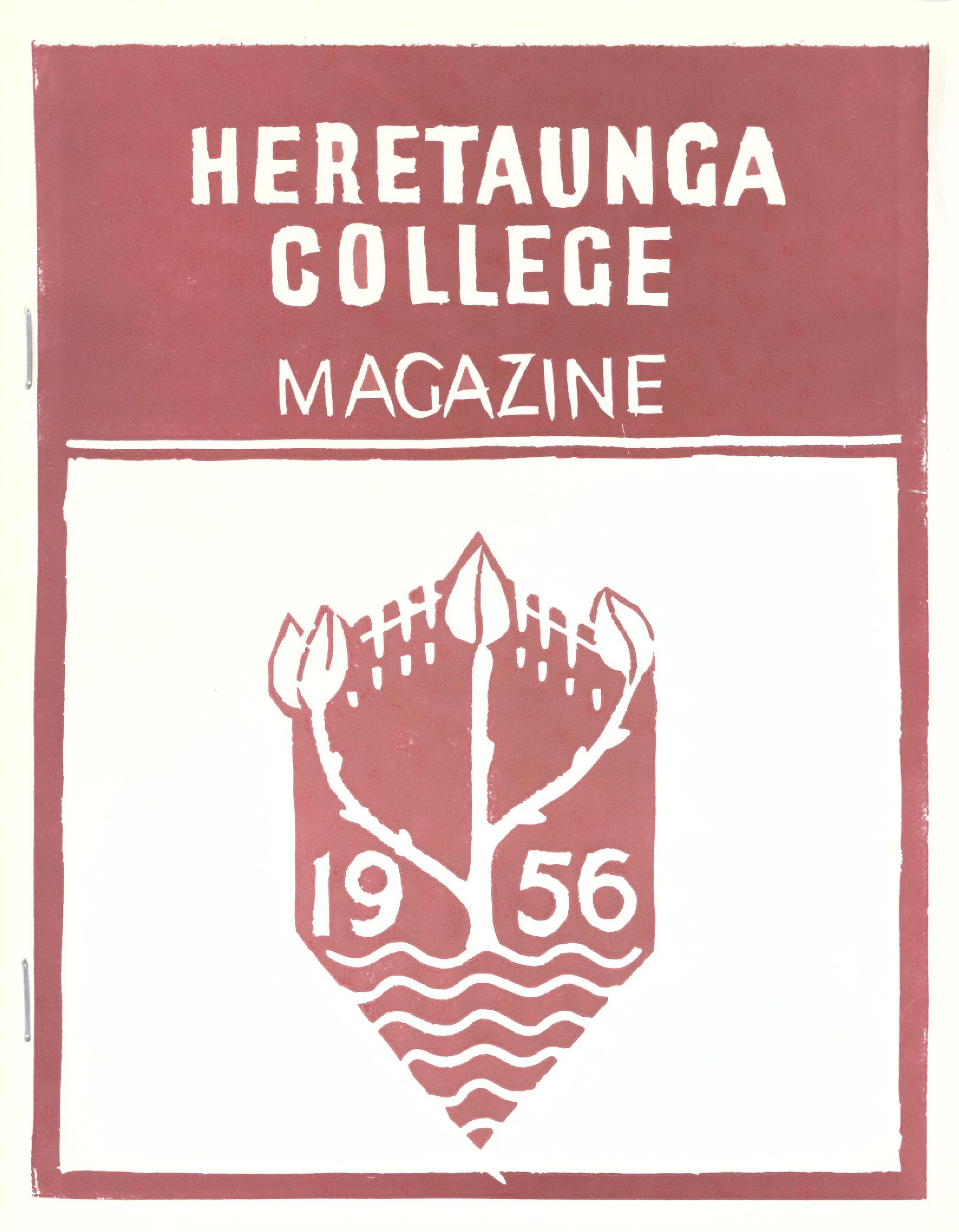 Heretaunga College Panui school magazine, 1956