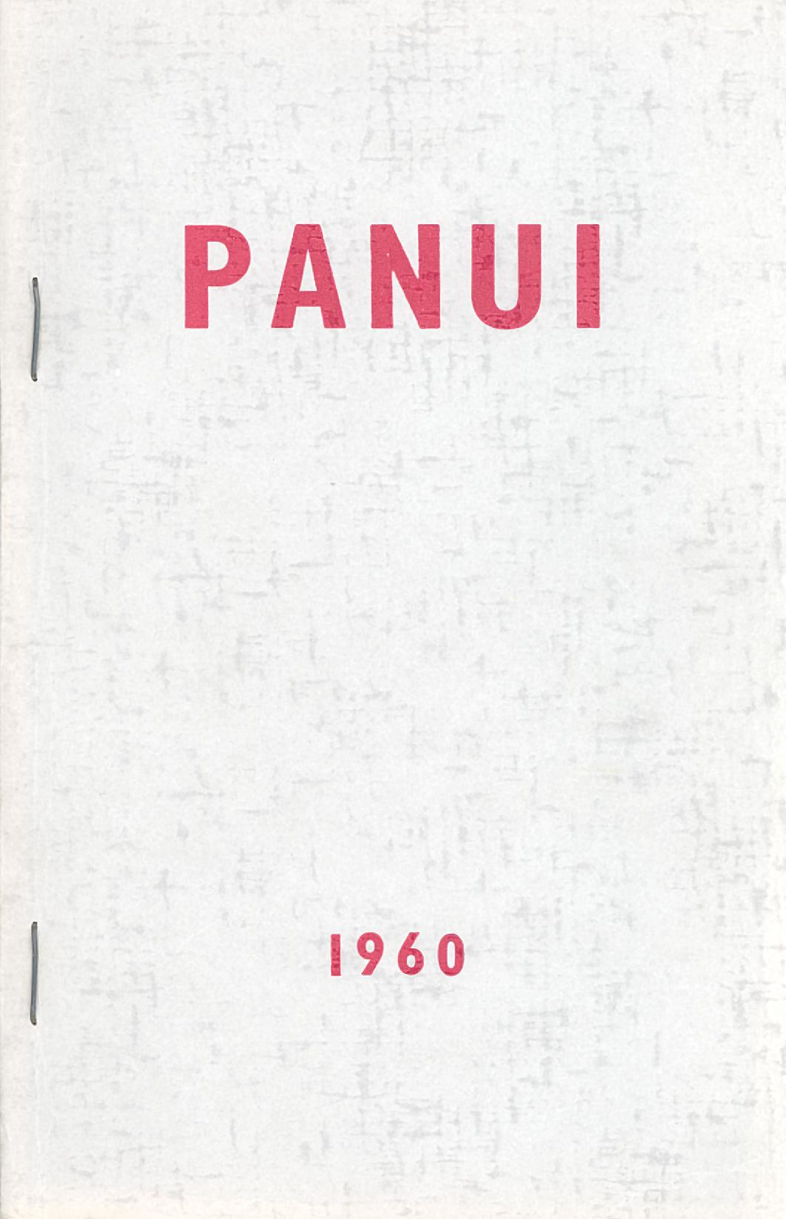 Heretaunga College Panui school magazine, 1960