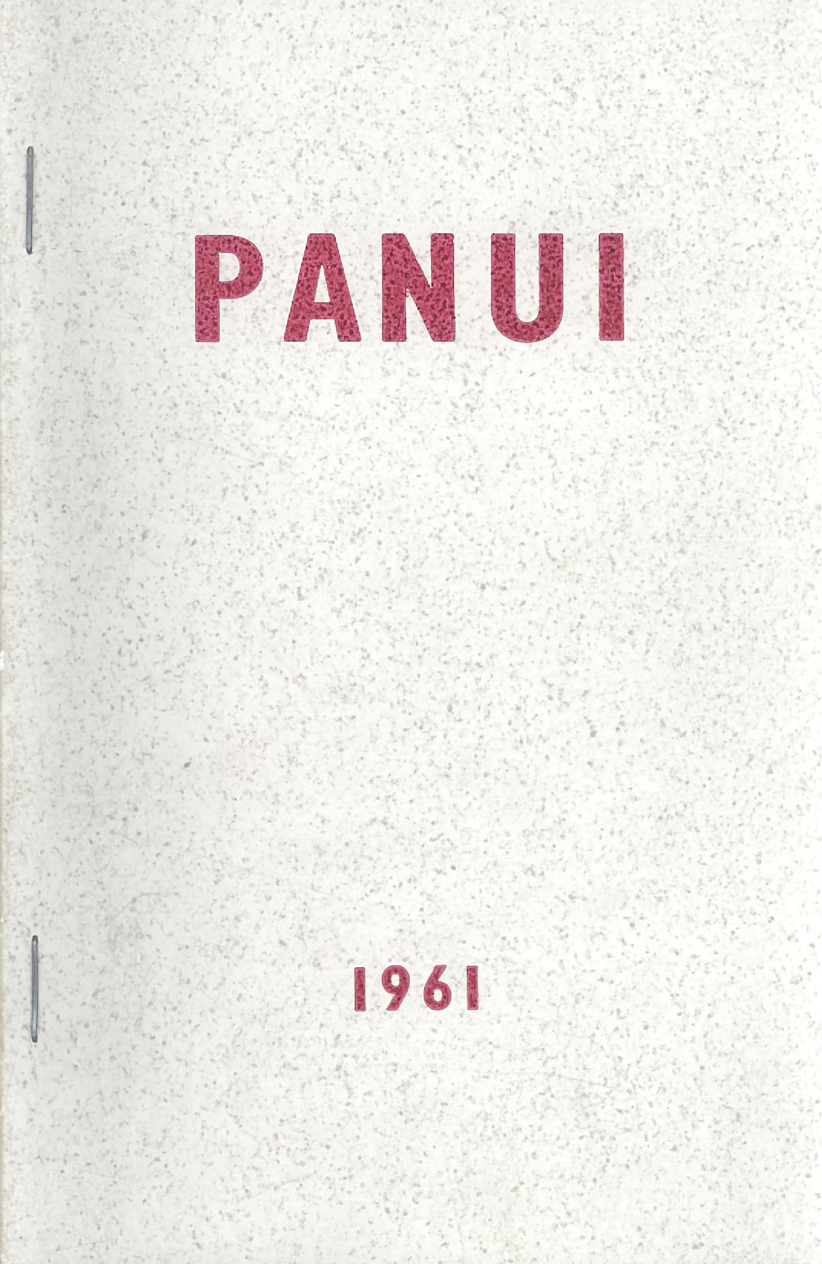 Heretaunga College Panui school magazine, 1961
