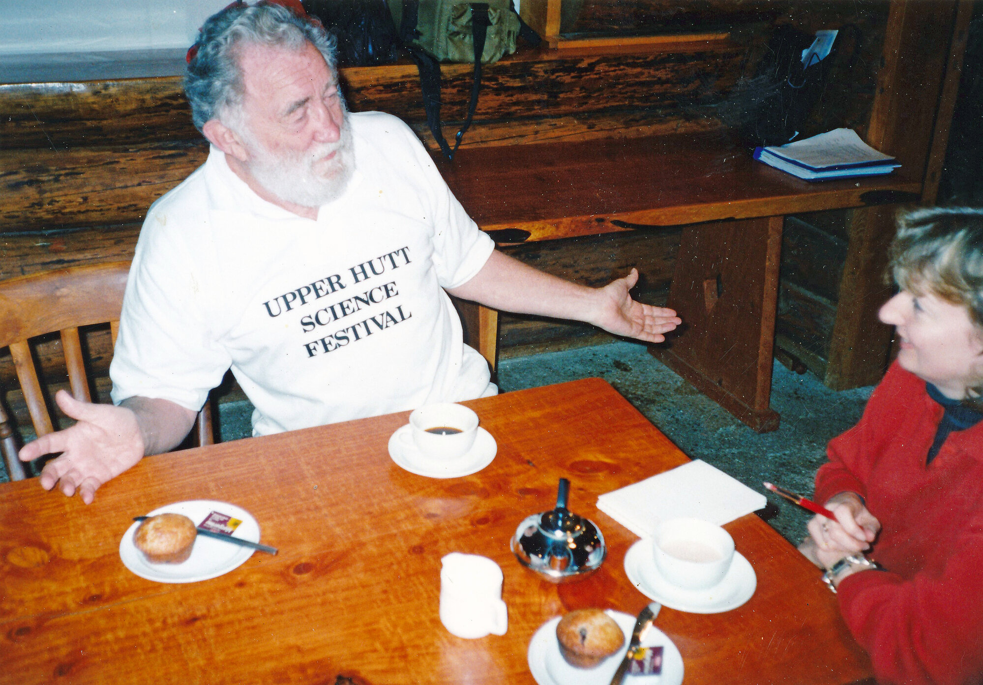 David Bellamy in conversation during the Upper Hutt Science Festival