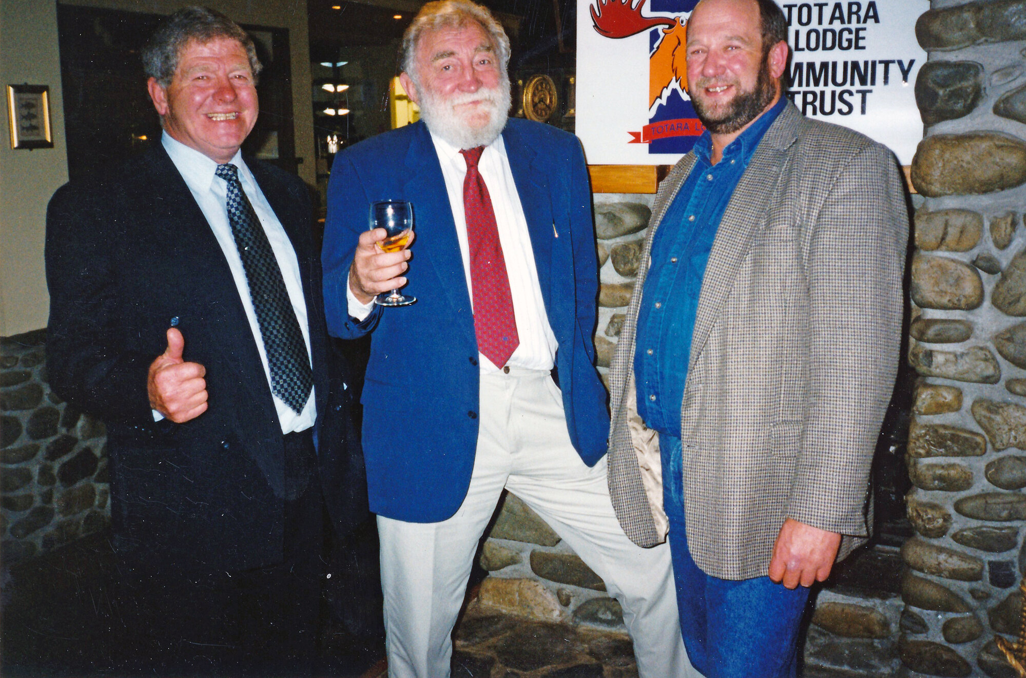 David Bellamy with Rex Kirton at Totara Lodge, 2000