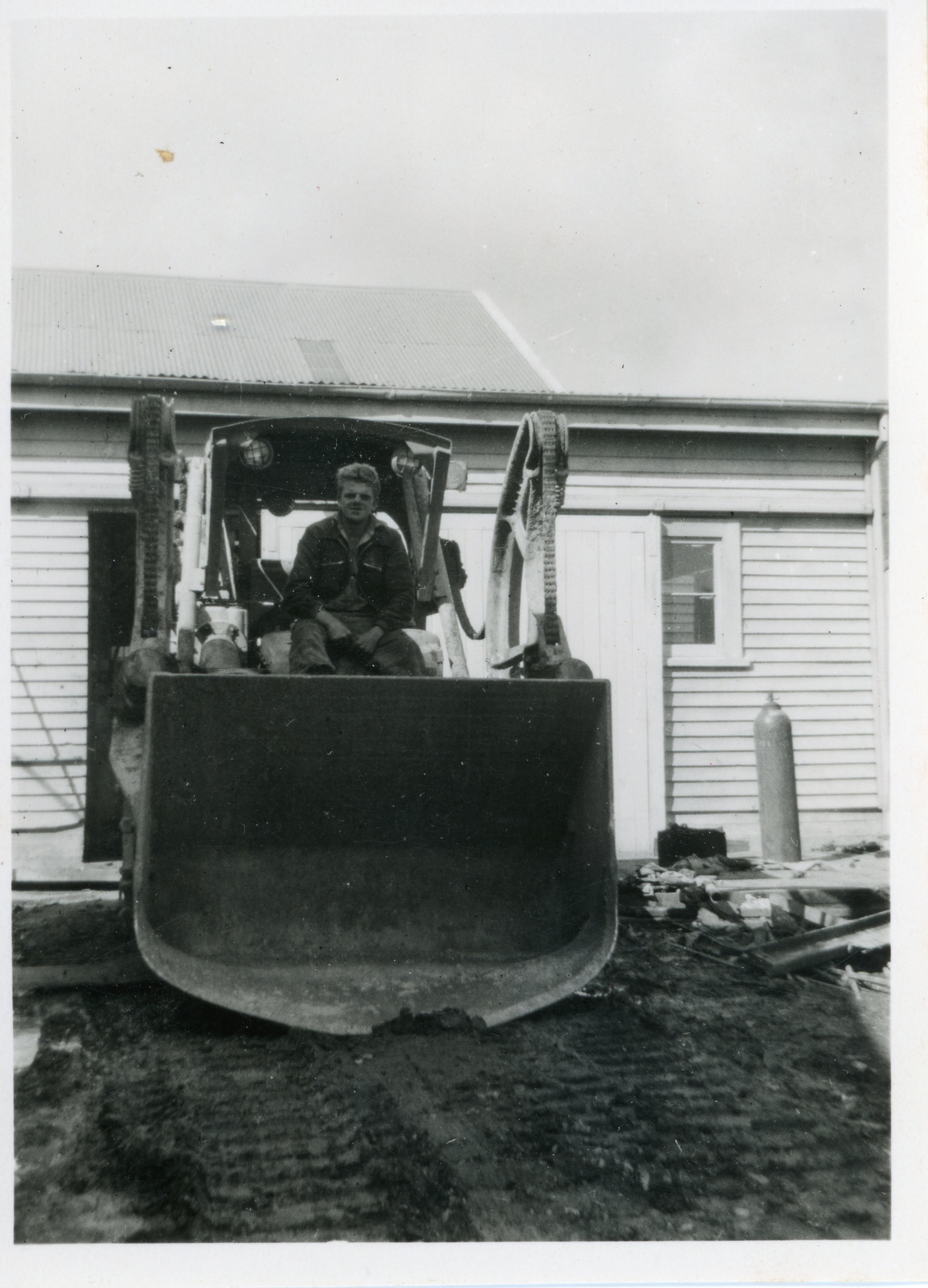 Rimutaka Tunnel construction; bulldozer