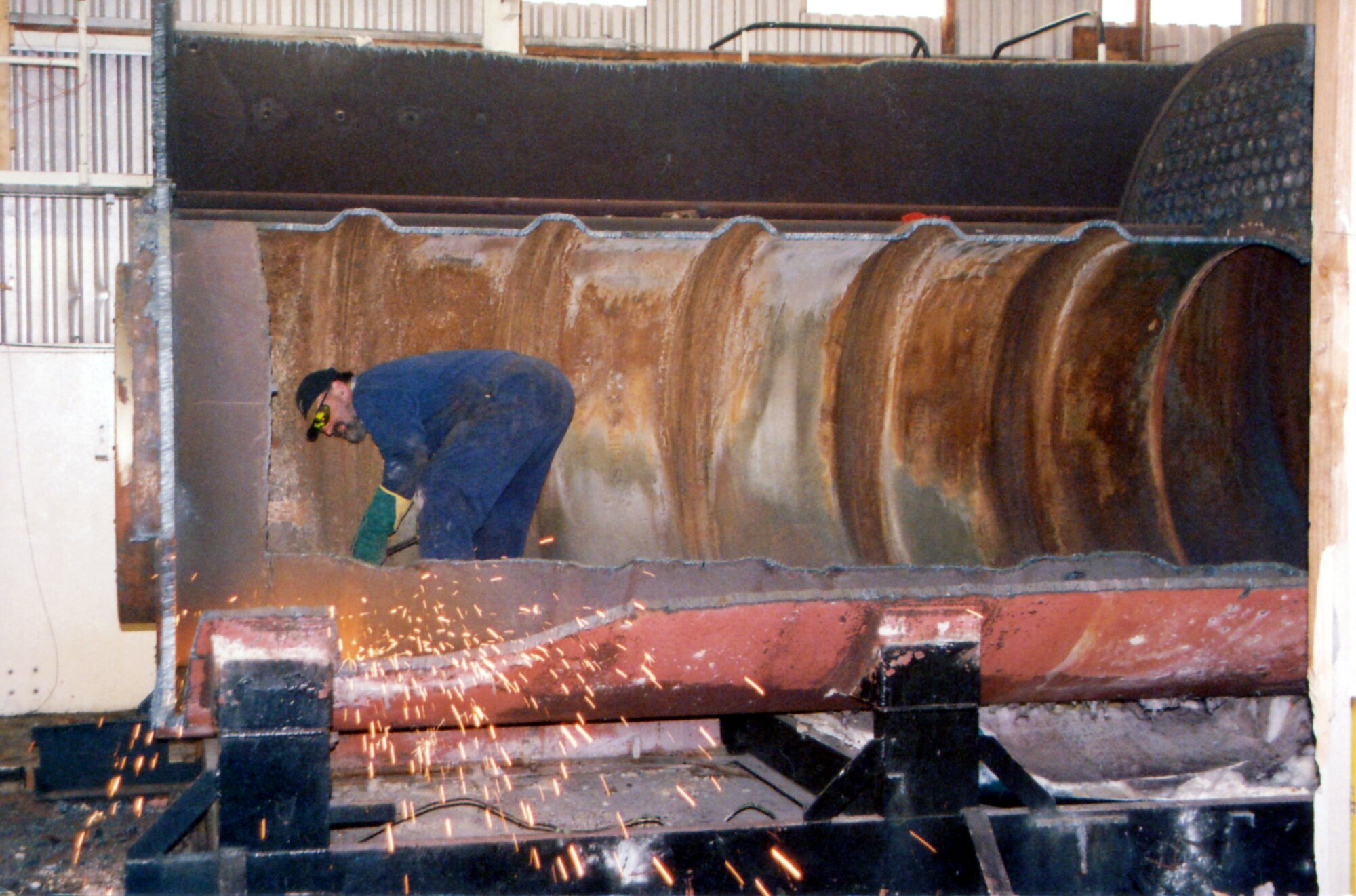 South Pacific Tyres; John Thompson boiler demolition 7; fire tube