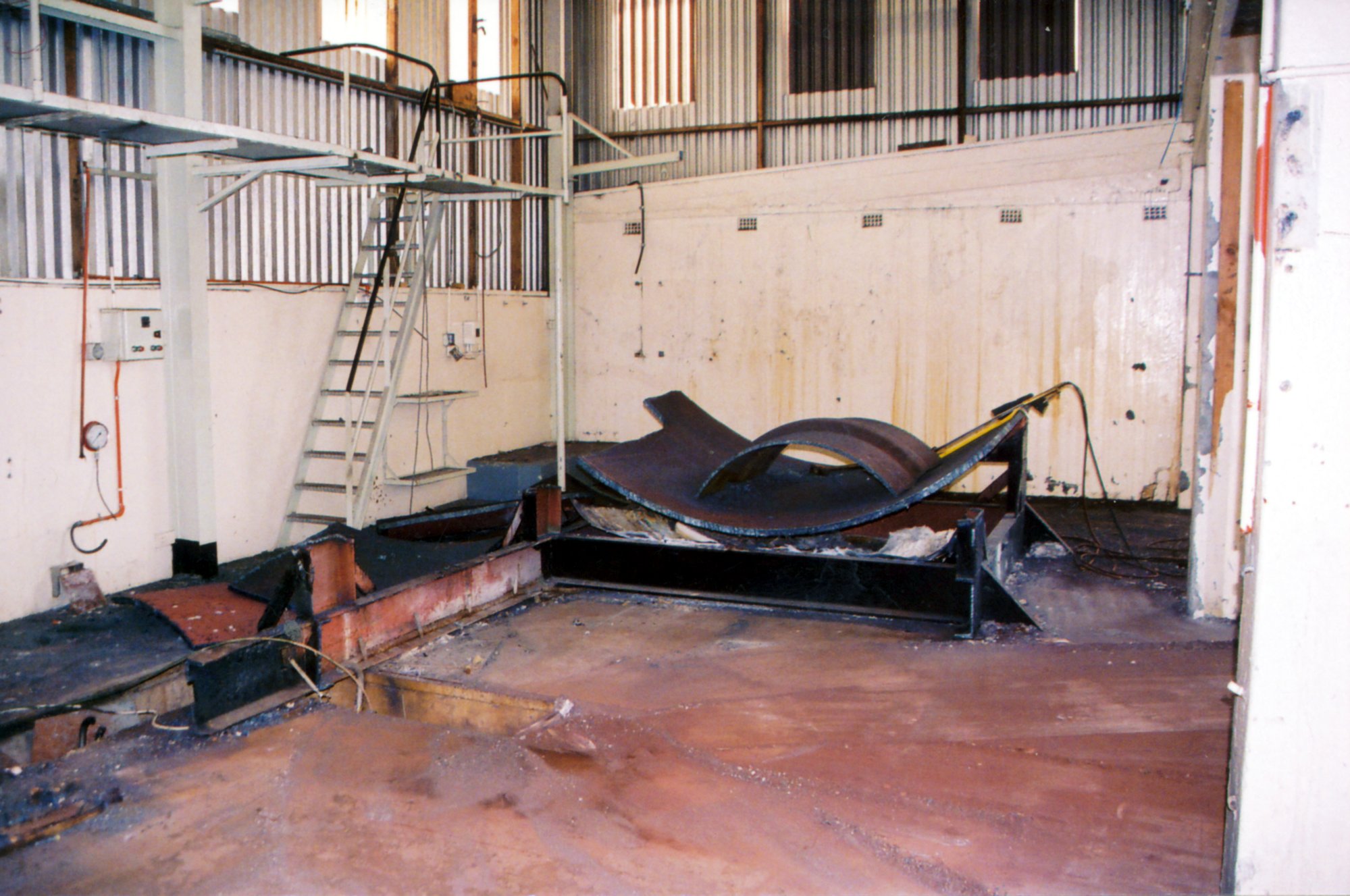 South Pacific Tyres; John Thompson boiler demolition 8; all but complete