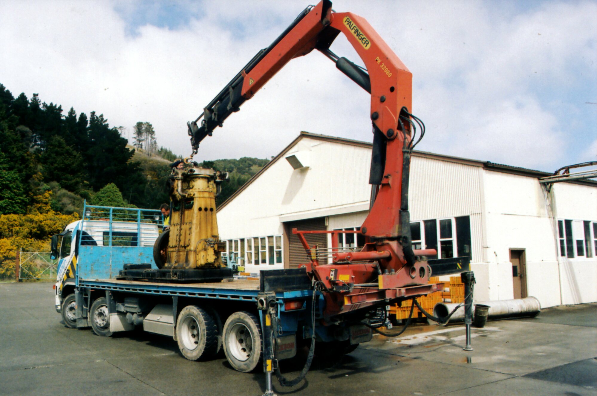 South Pacific Tyres; boilerhouse demolition 4; Alley McLennan air compressor