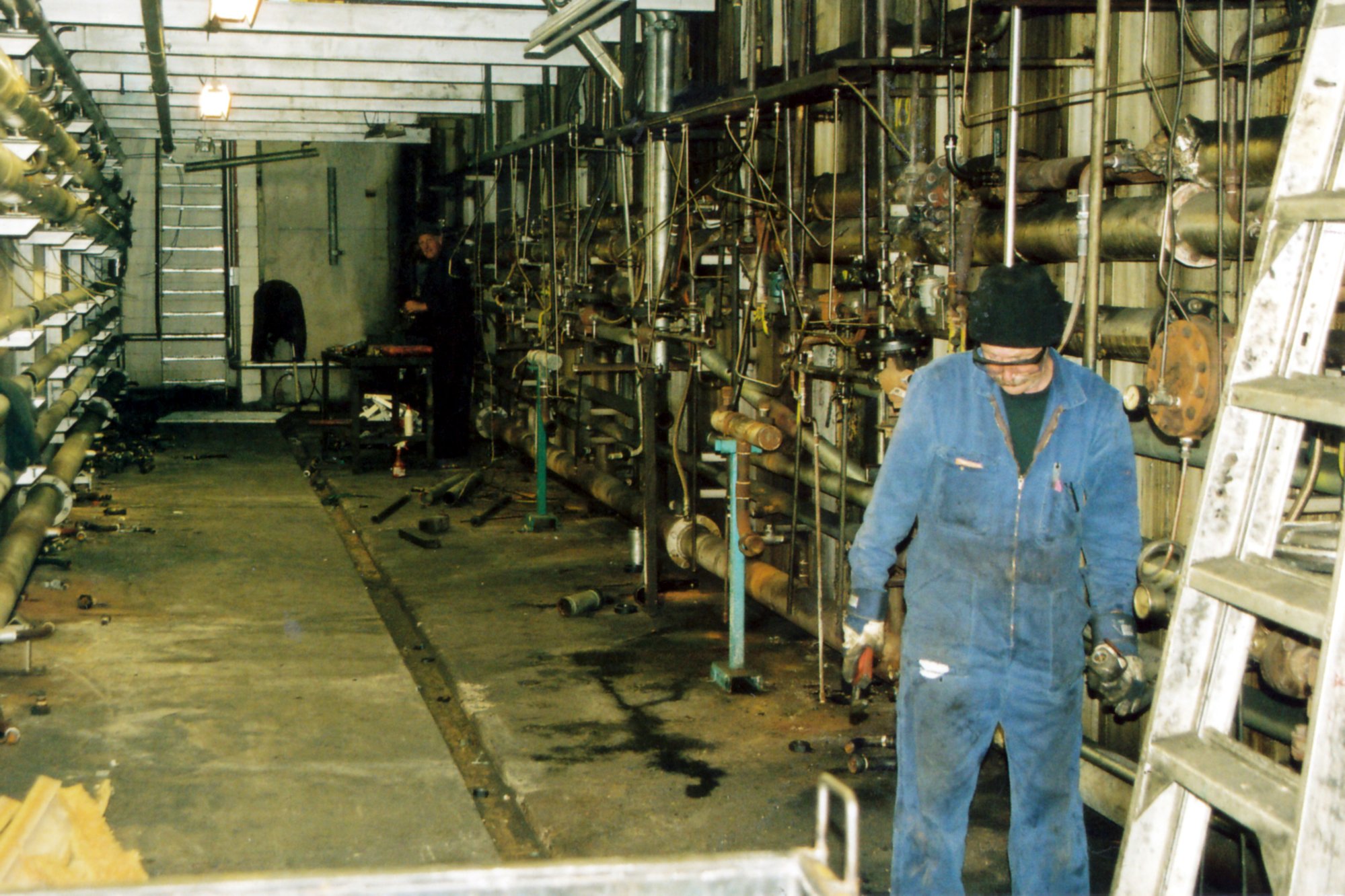 South Pacific Tyres after closure; moulding; ervice trench for presses