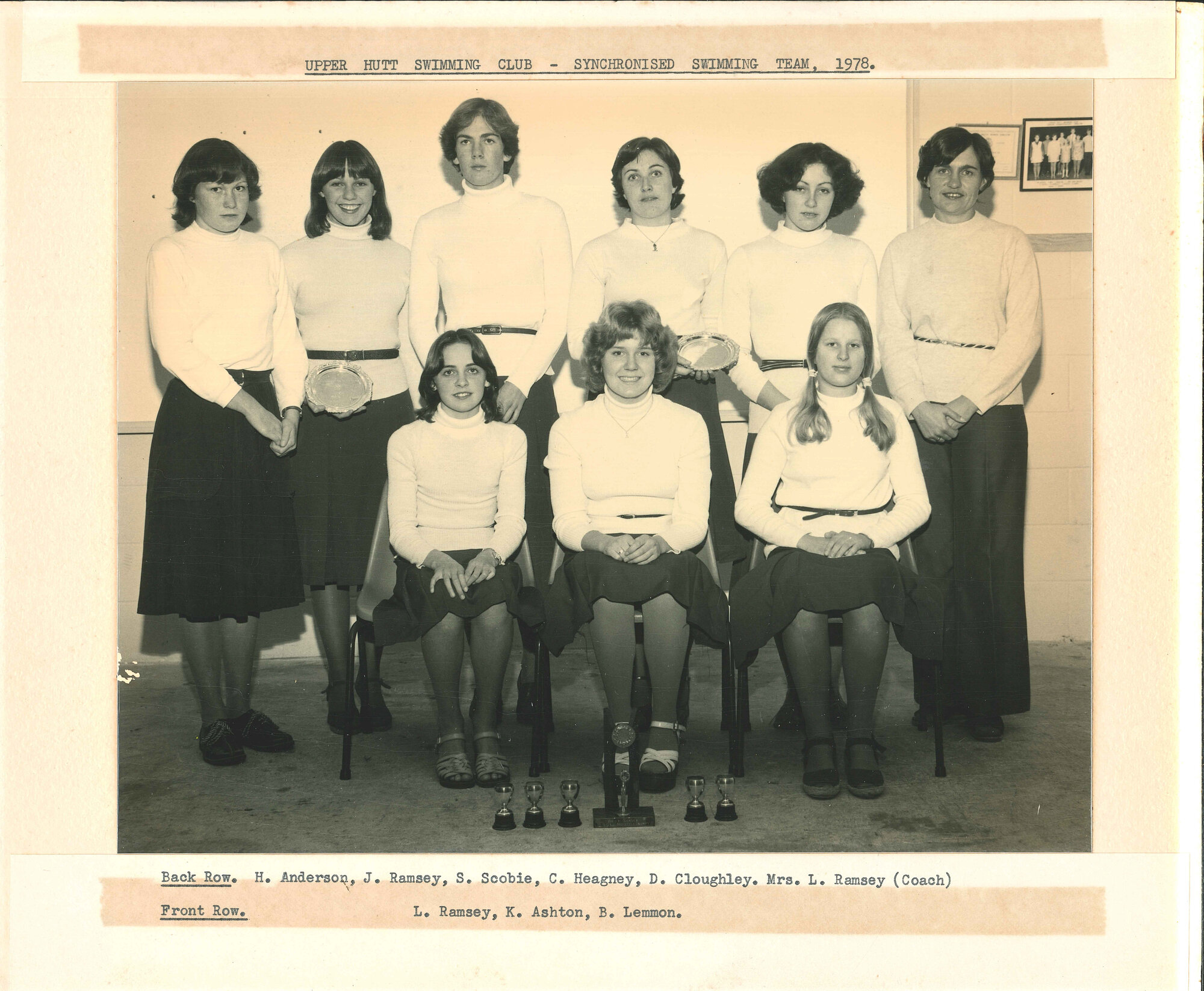 Upper Hutt Swimming Club synchronised swimming team, 1978