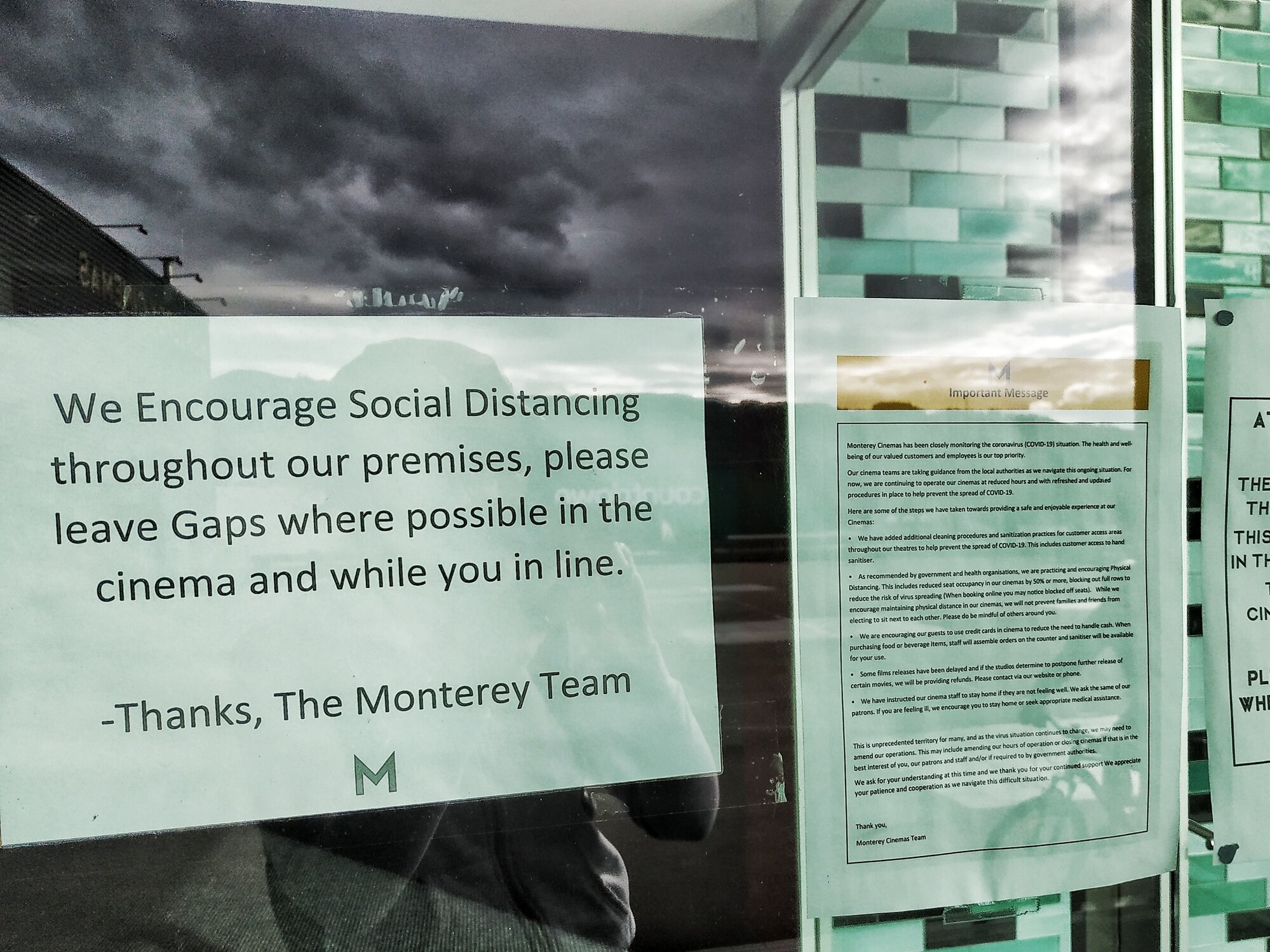 Monterey Cinema during Covid-19 Level 4 lockdown