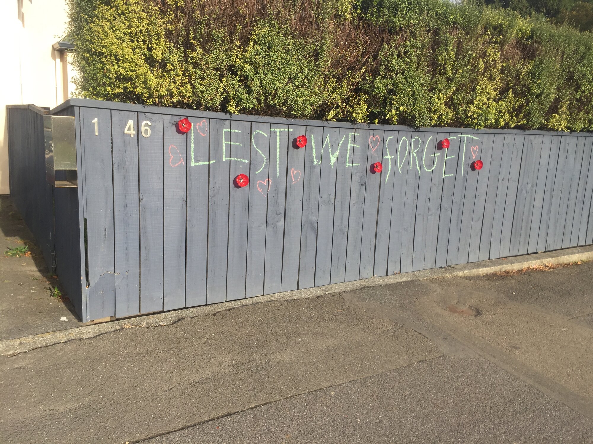 Lest We Forget message, Silverstream, Anzac Day 2020