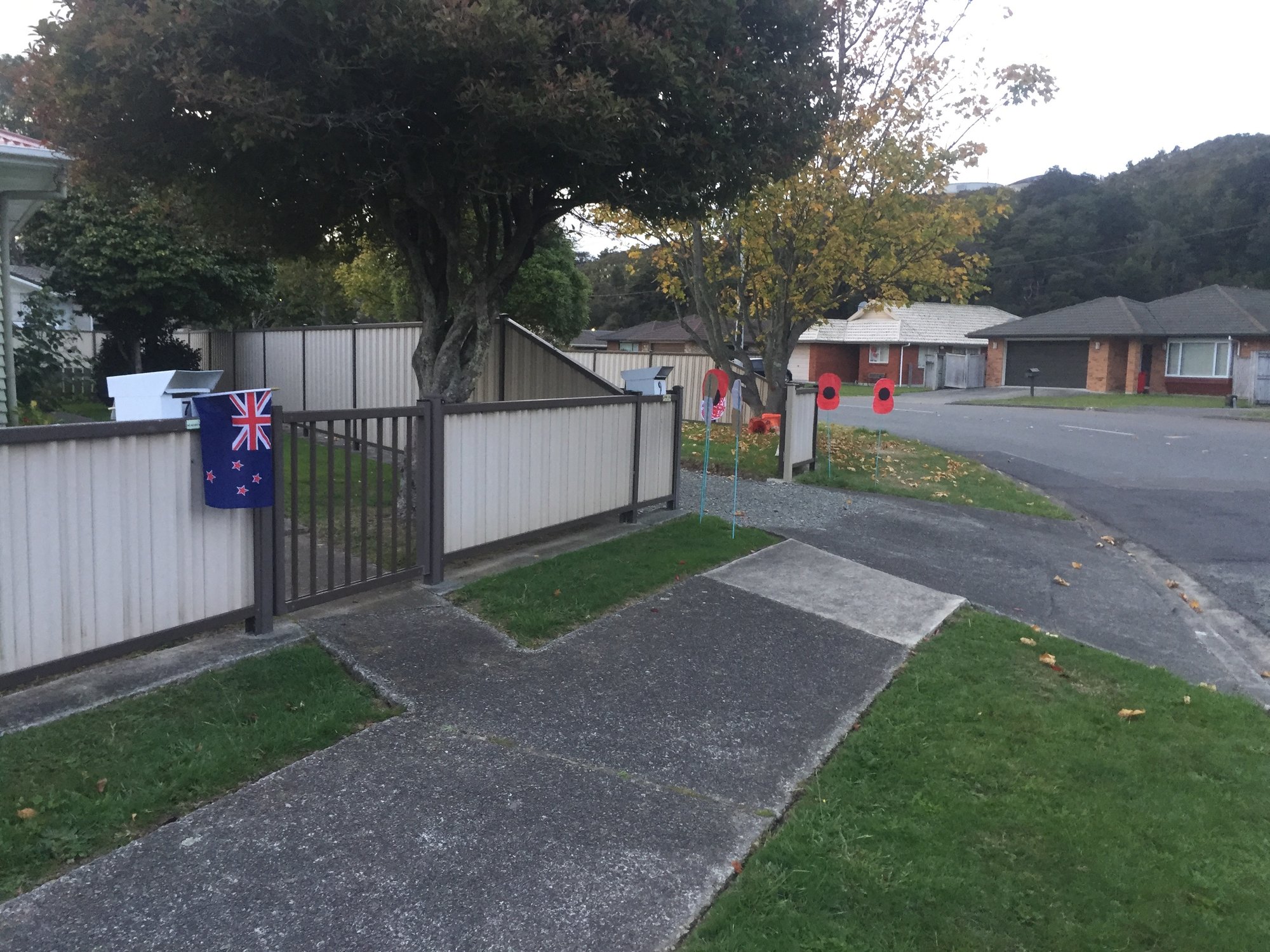 Anzac Day 2020 home tribute, Trentham Camp area